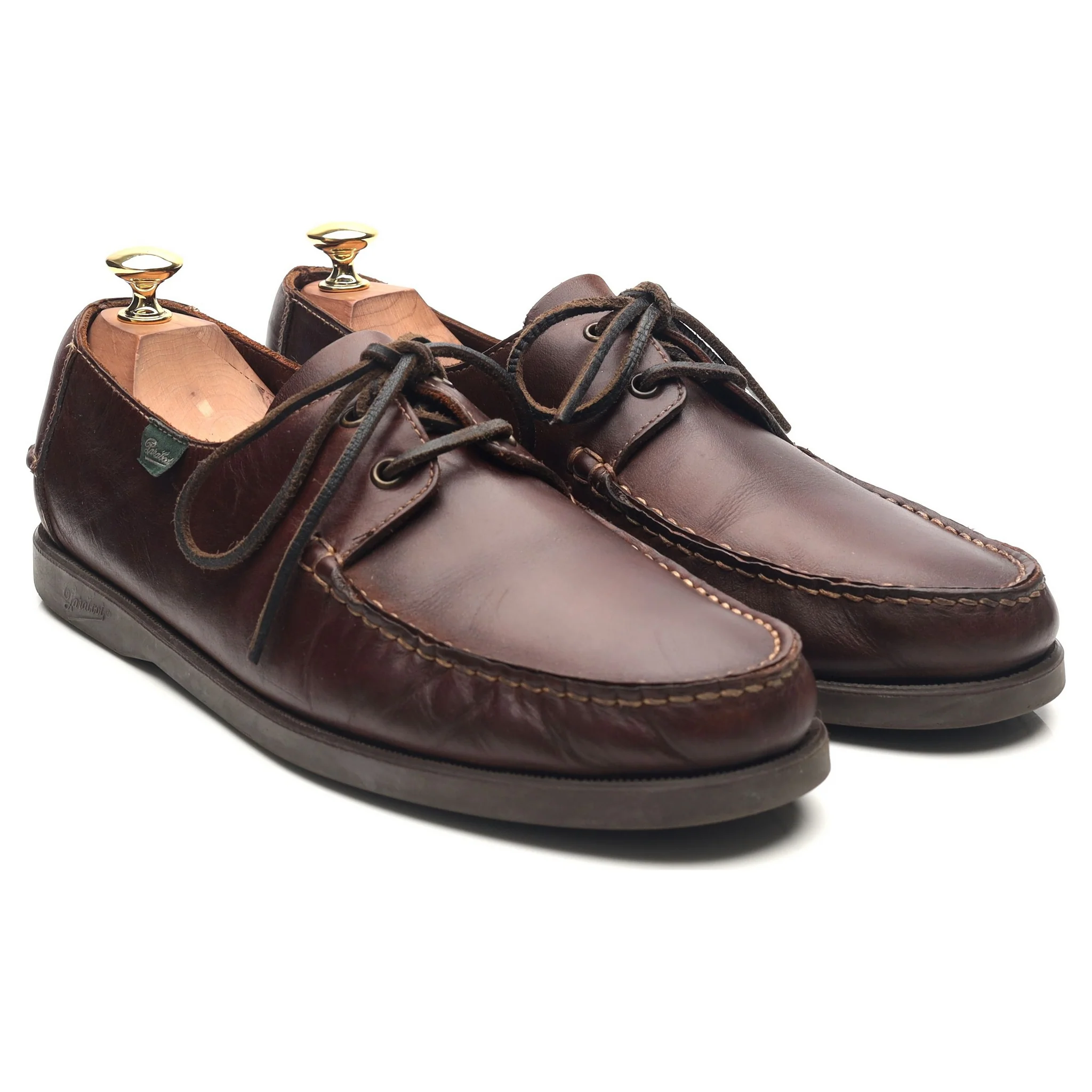Dark Brown Leather Deck Shoes UK 9 - Image 7