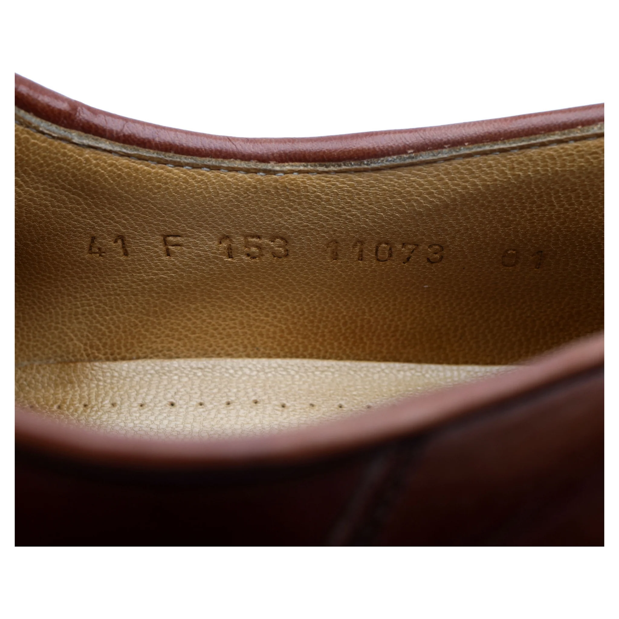 'Michael' Tan Brown Leather Apron Derby UK 7 EU 41 - Image 13