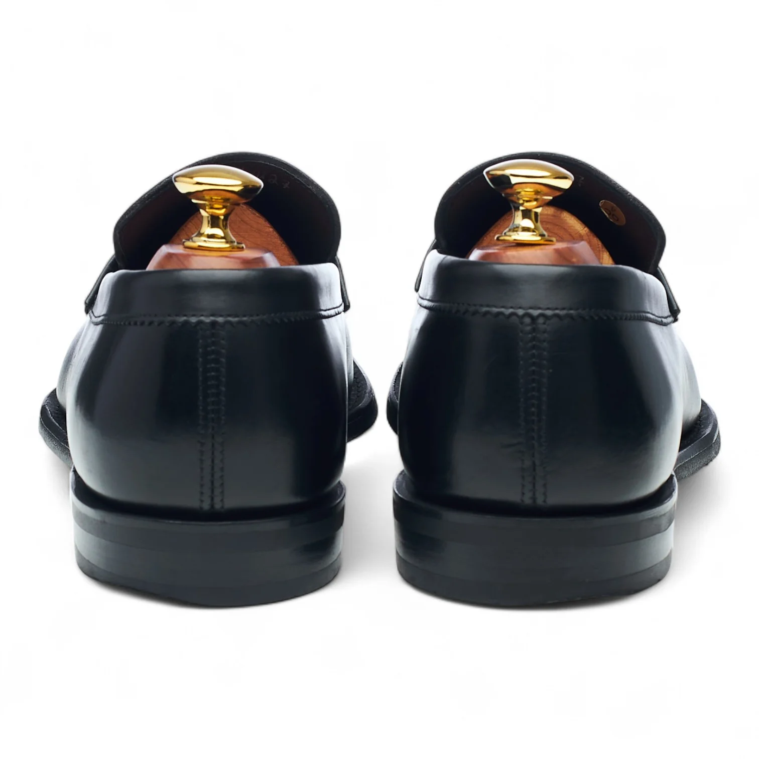 'Parham' Black Leather Split Toe Loafers UK 6.5 F - Image 4