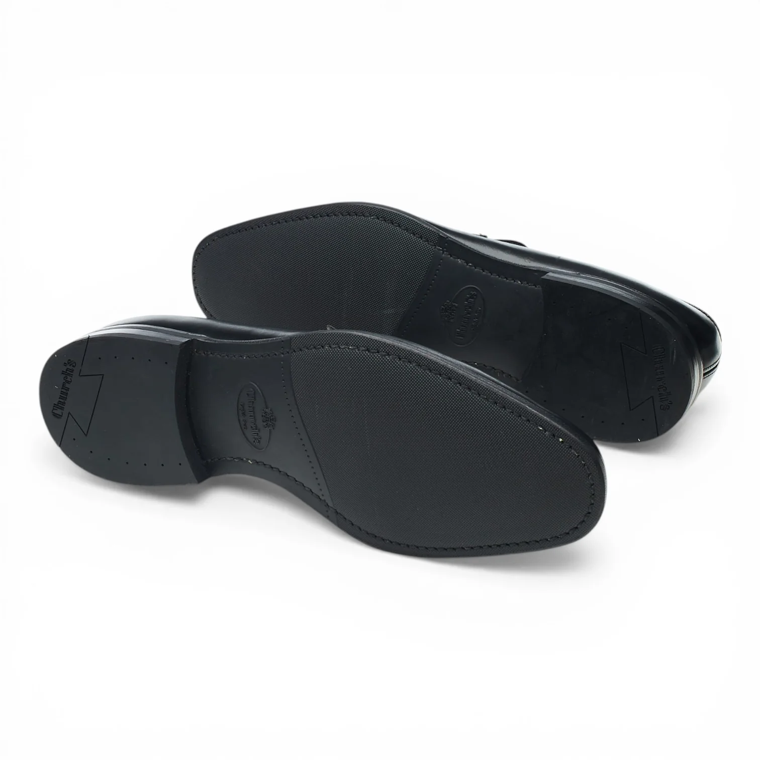 'Parham' Black Leather Split Toe Loafers UK 7 G - Image 5