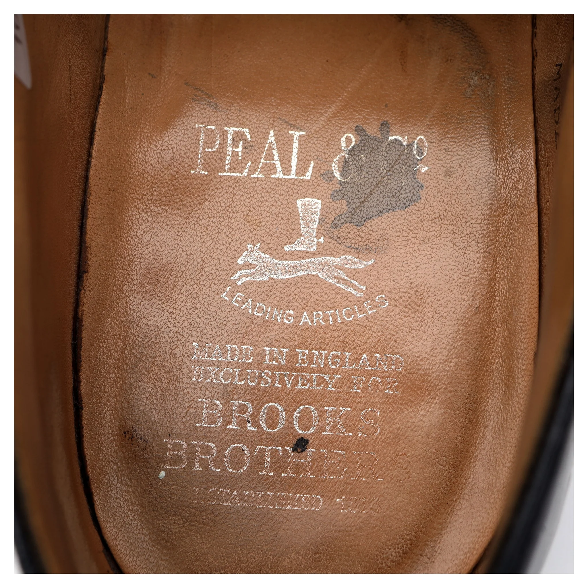 Peal & Co Black Leather Apron Derby UK 10 US 11 D - Image 6