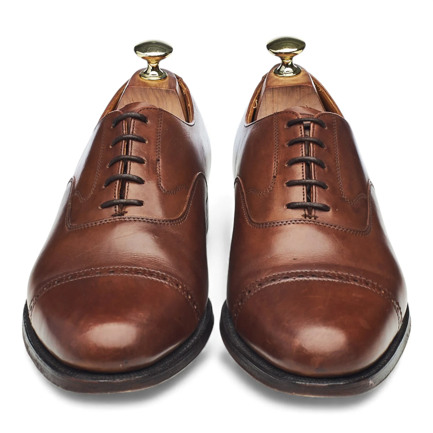Peal & Co Brown Leather Oxford UK 7.5 US 8.5 D - Image 2