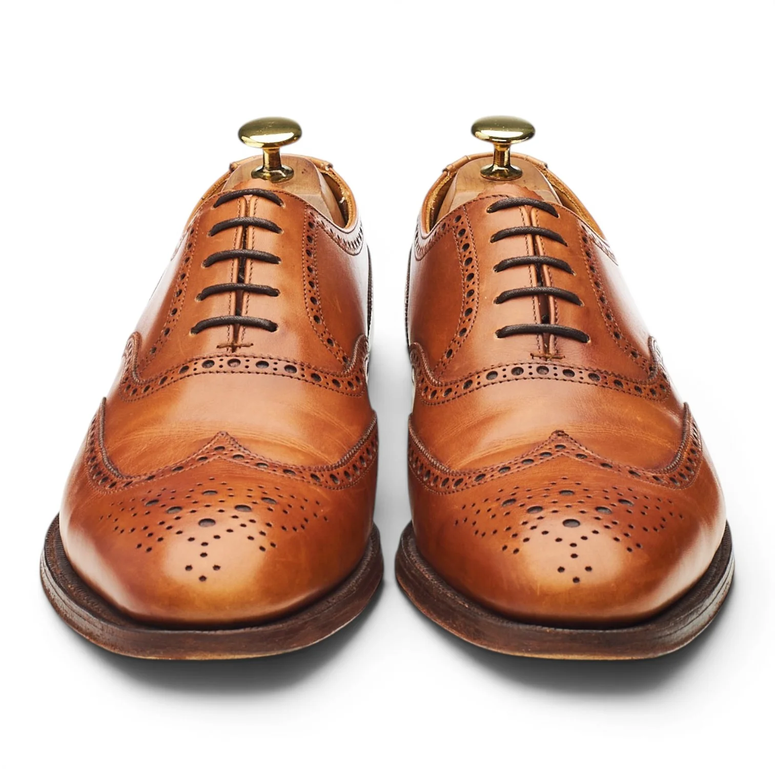 Poulson Skone & Co. Tan Brown Leather Oxford Brogues UK 8.5 US 9 D - Image 2