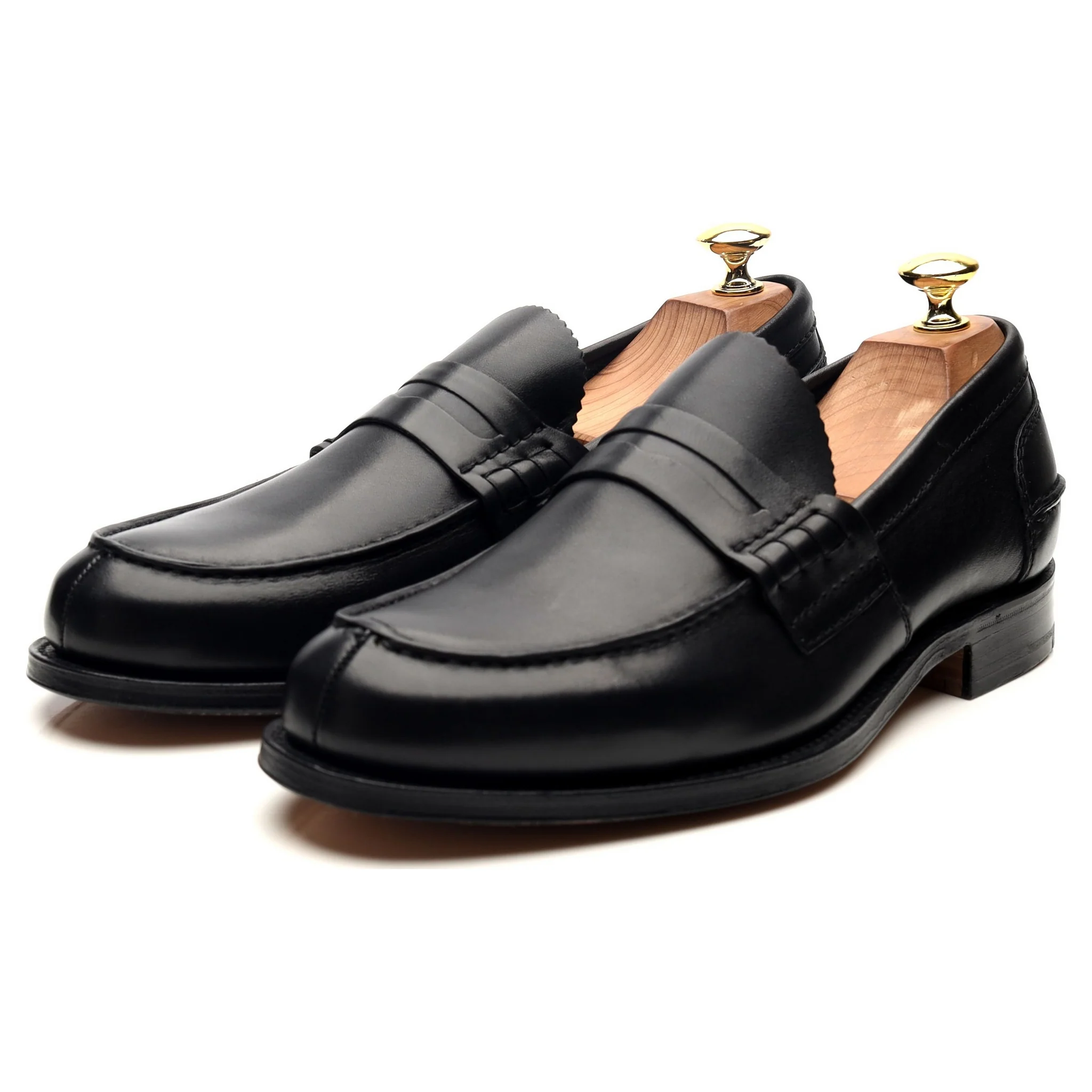 'Pembrey' Black Leather Loafers UK 8 F