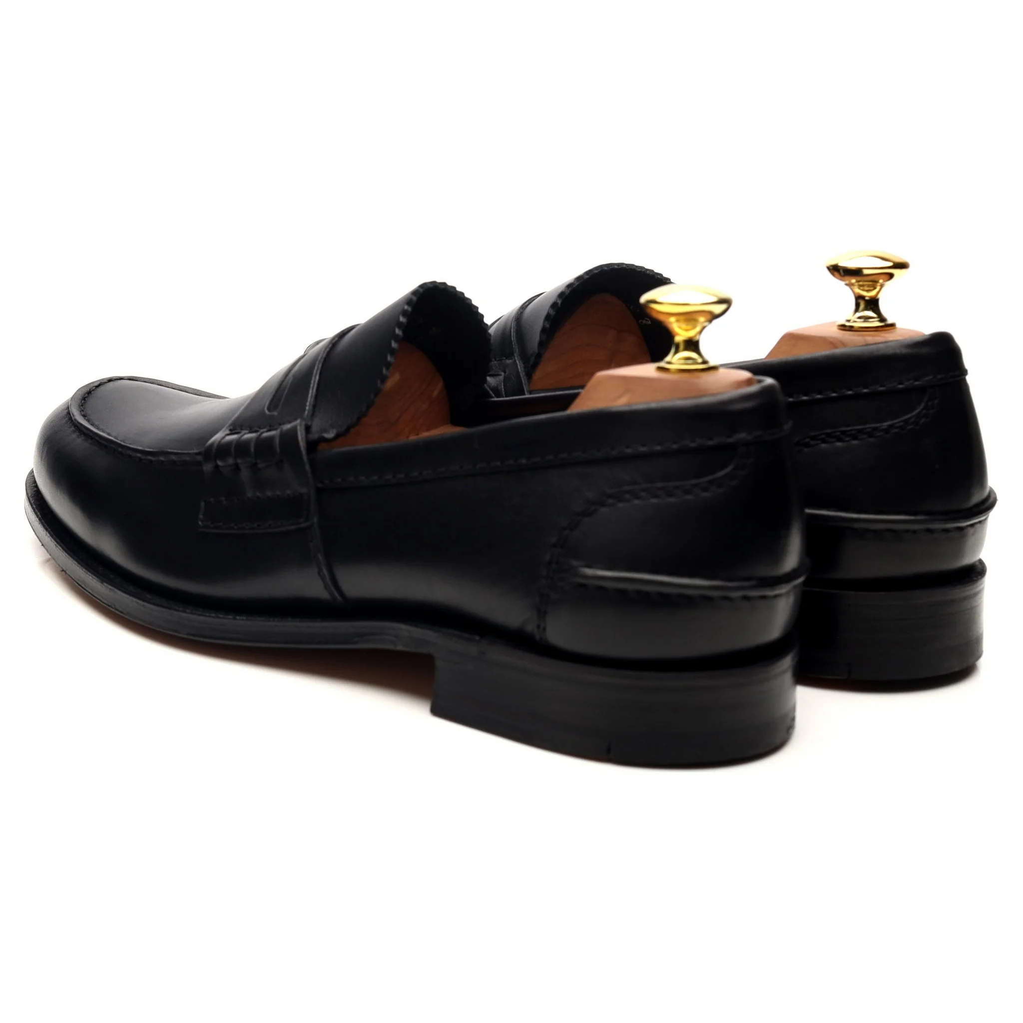 'Pembrey' Black Leather Loafers UK 8 F - Image 3