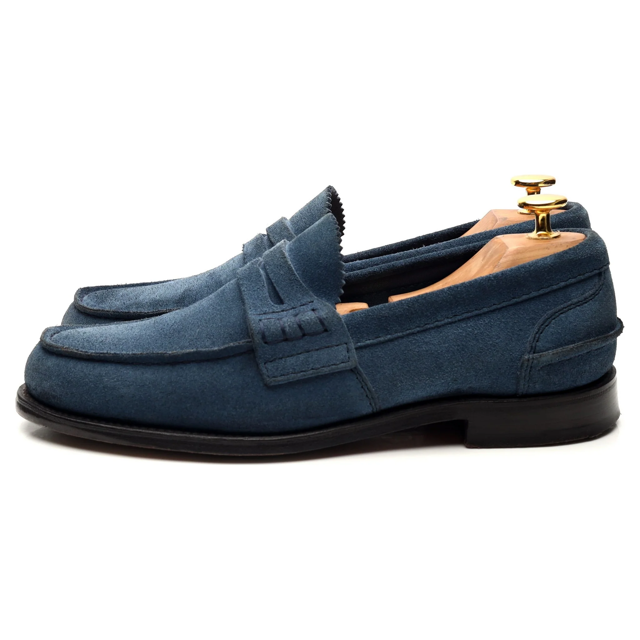 'Pembrey' Blue Suede Loafers UK 5.5 G - Image 3