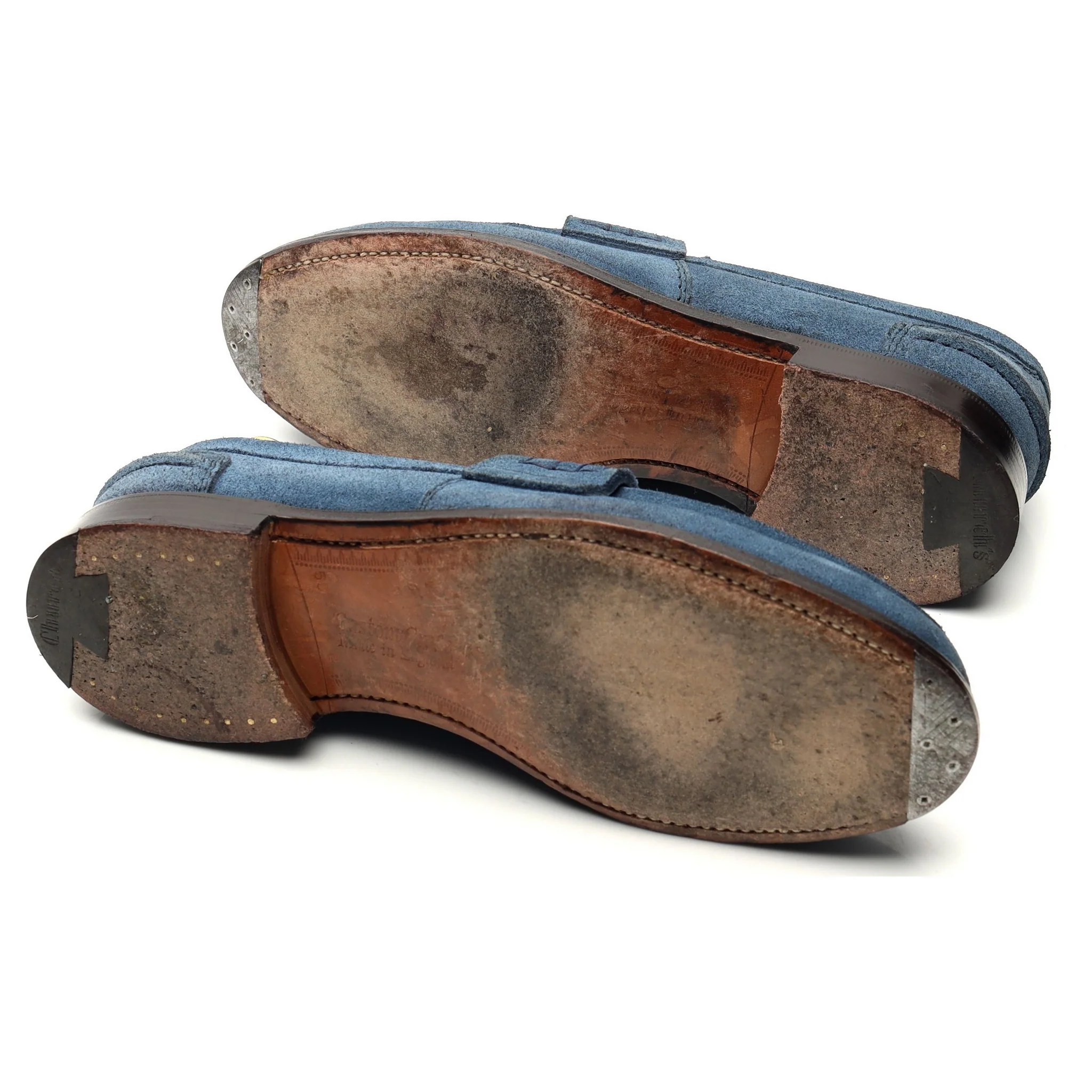 'Pembrey' Blue Suede Loafers UK 5.5 G - Image 5