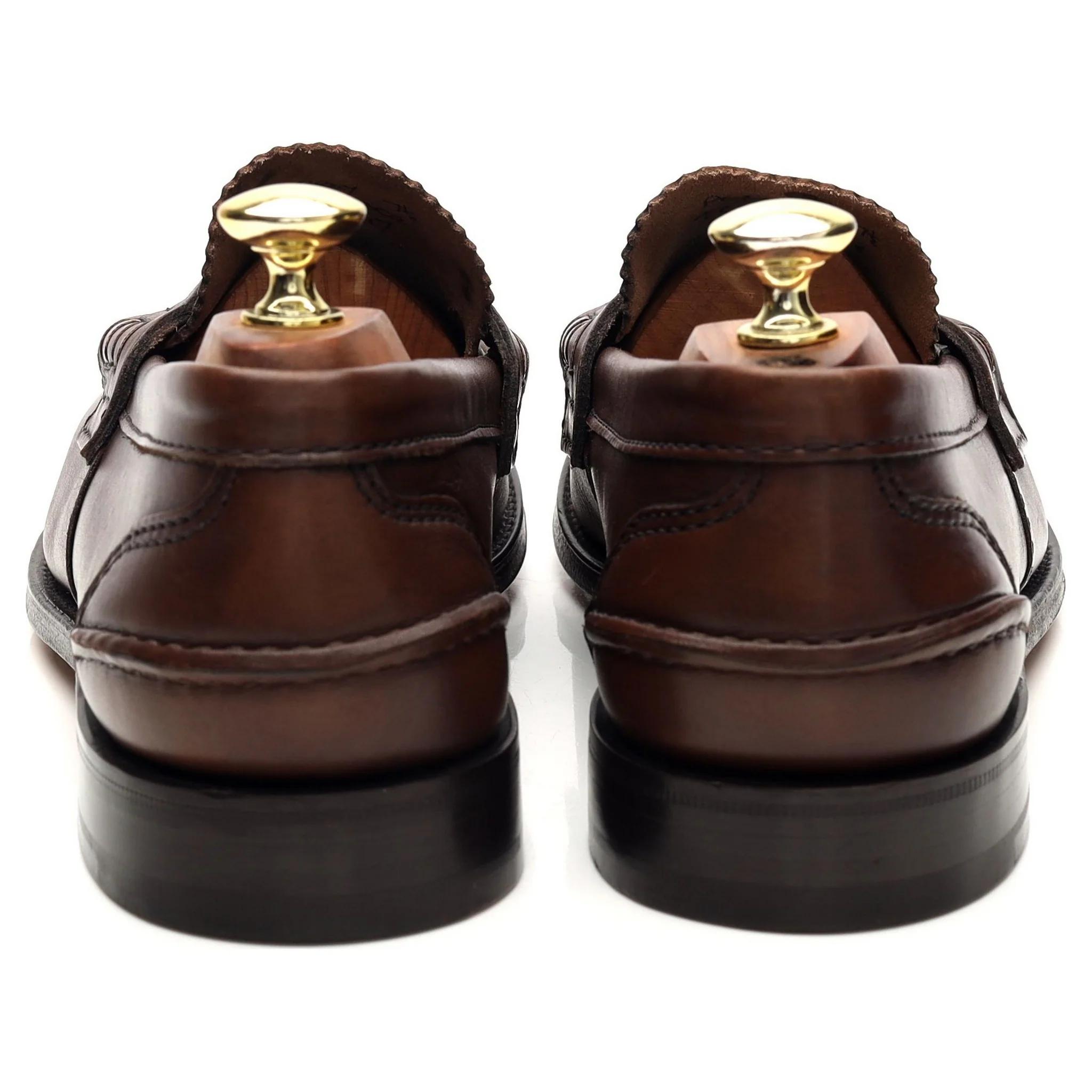 'Pembrey' Brown Leather Split Toe Loafers UK 7.5 G - Image 4