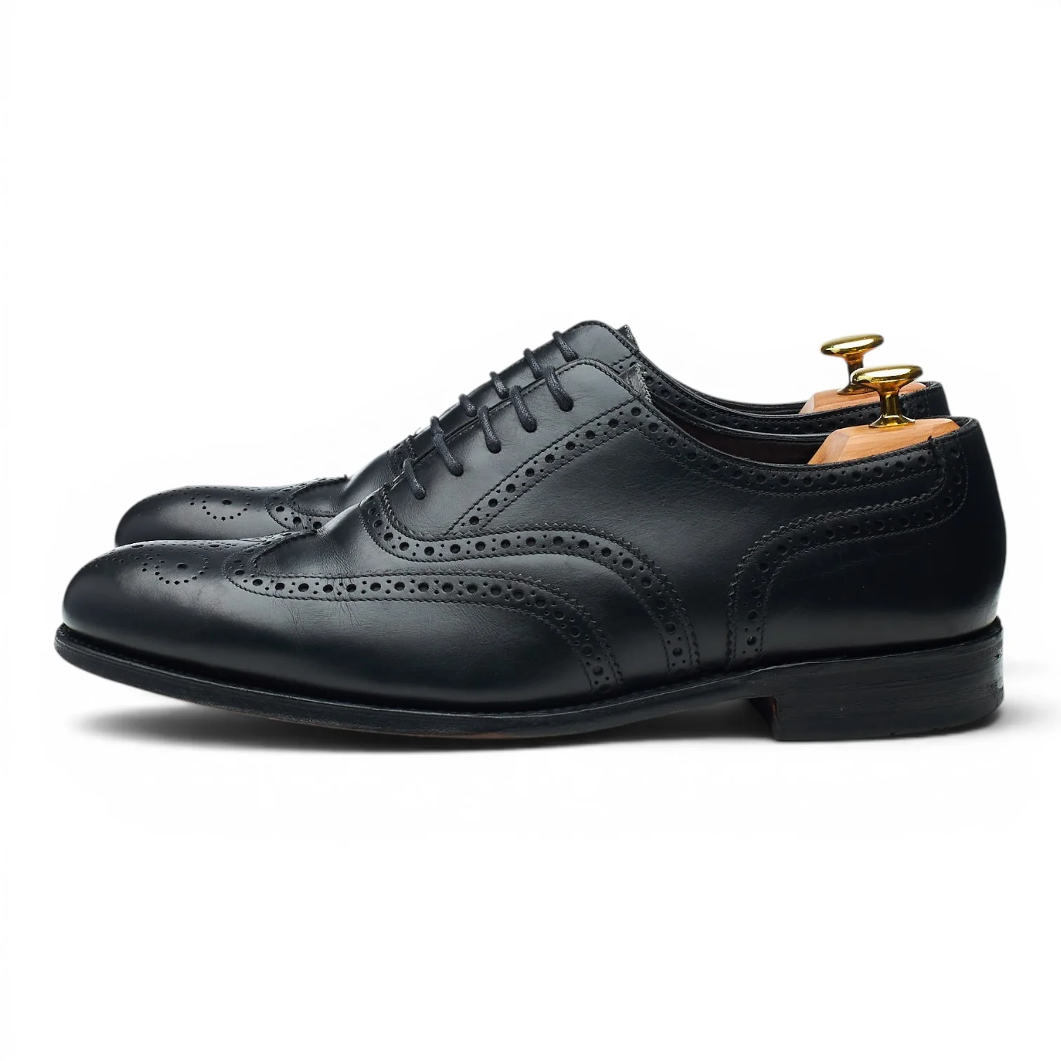 'Pembroke' Black Leather Oxford Brogues UK 8.5 G - Image 3