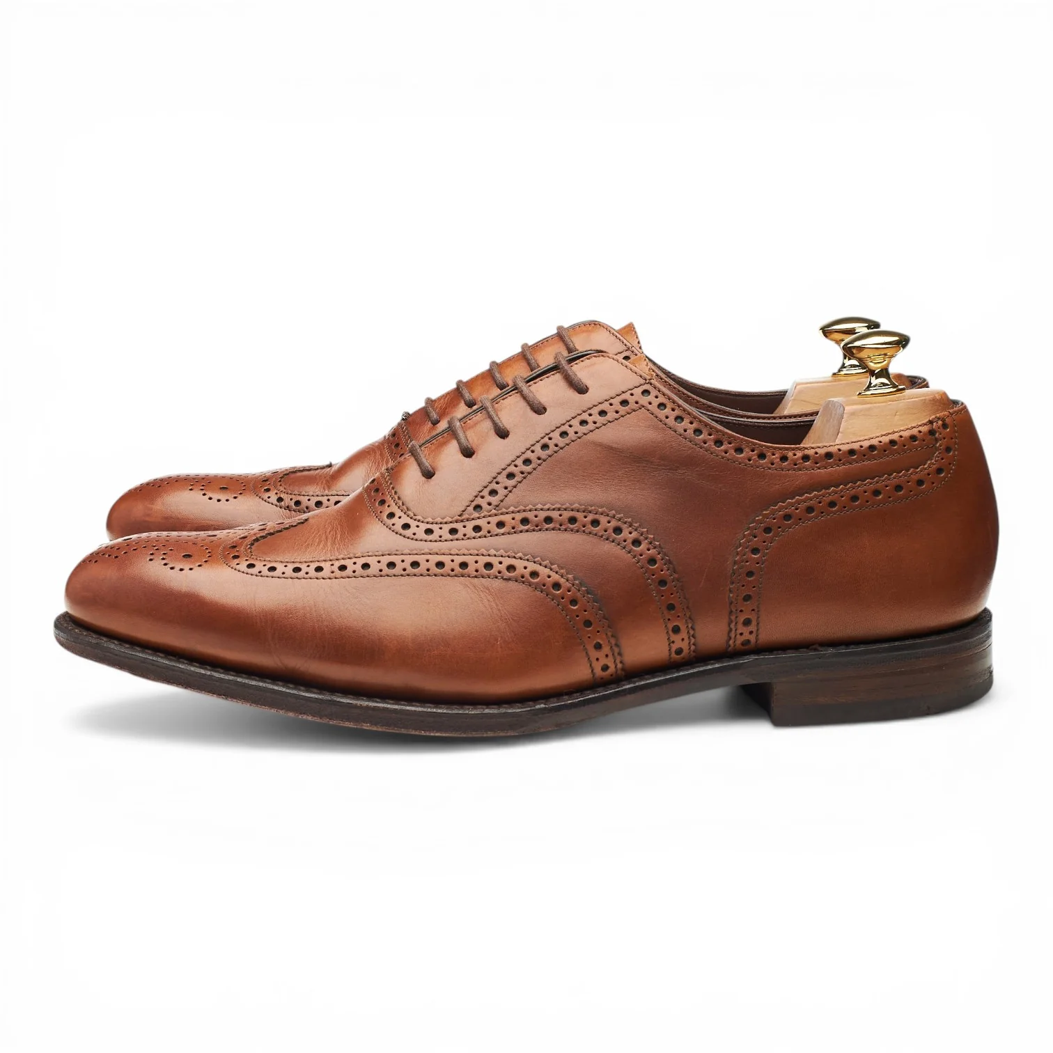 'Pembroke' Tan Brown Leather Oxford Brogues UK 10.5 G - Image 3