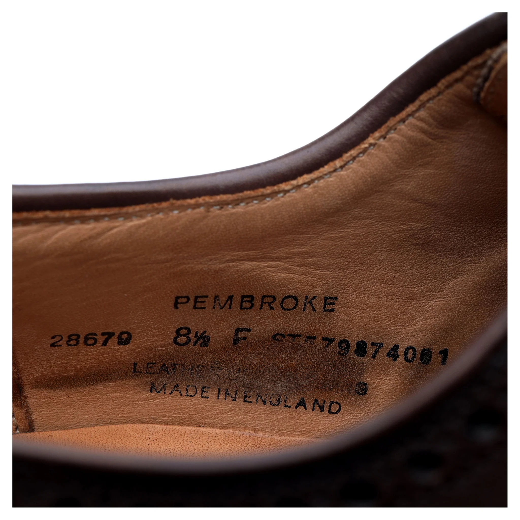 'Pembroke' Dark Brown Leather Derby UK 8.5 E - Image 13