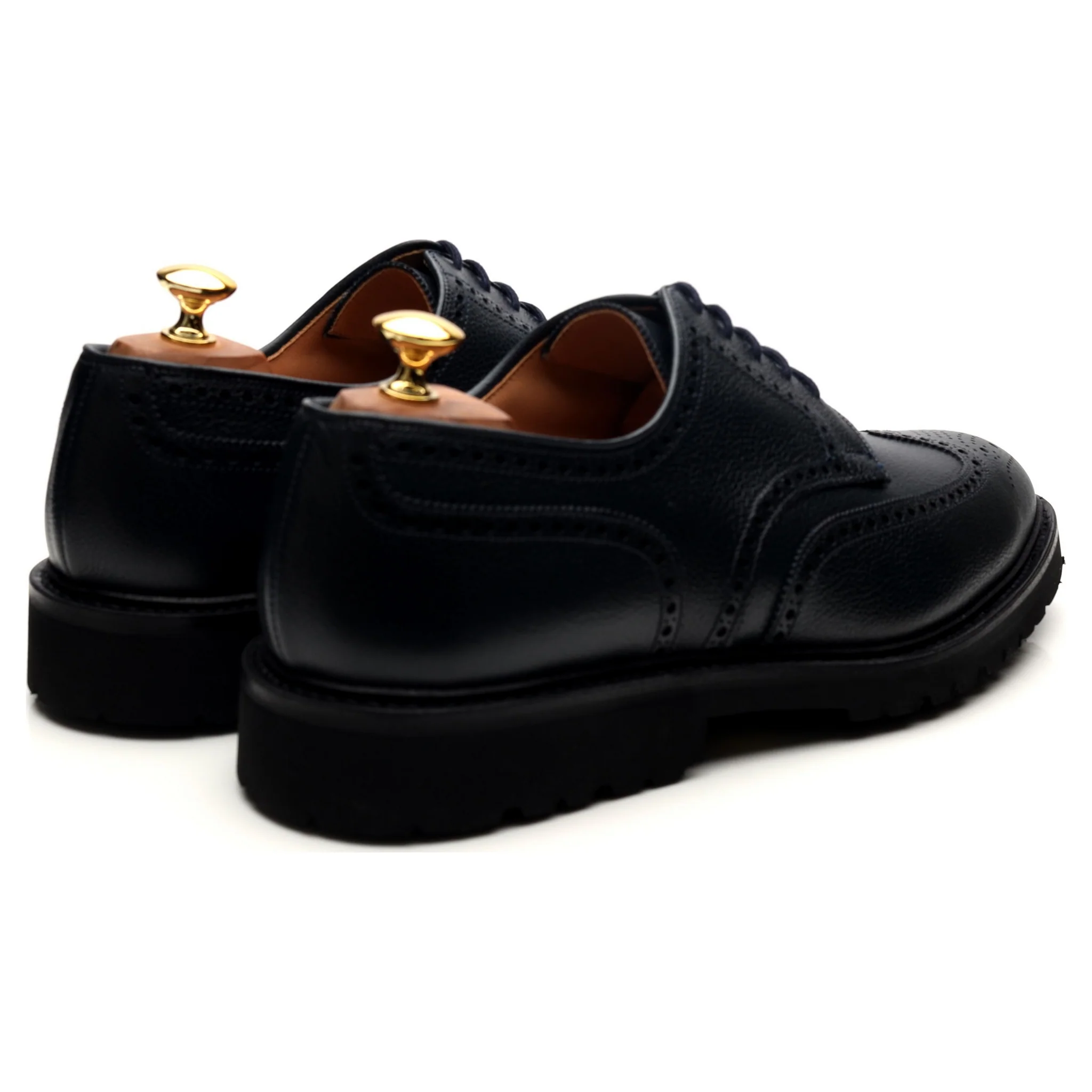 'Pembroke' Navy Blue Leather Derby Brogues UK 10 E - Image 5