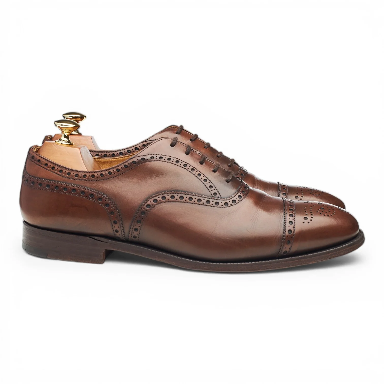 'Perth' Brown Leather Oxford Brogues UK 9 F