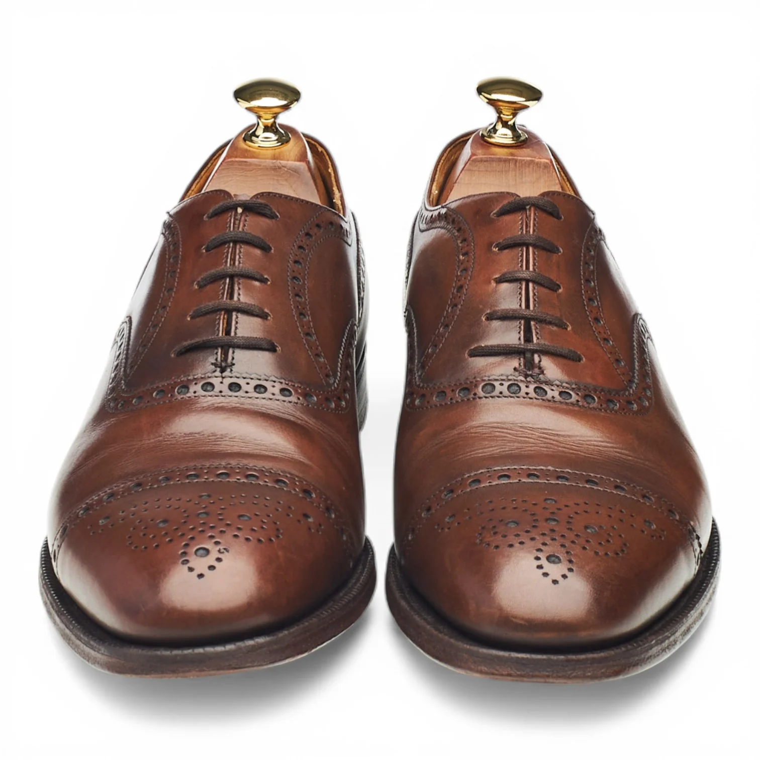 'Perth' Brown Leather Oxford Brogues UK 9 F - Image 2