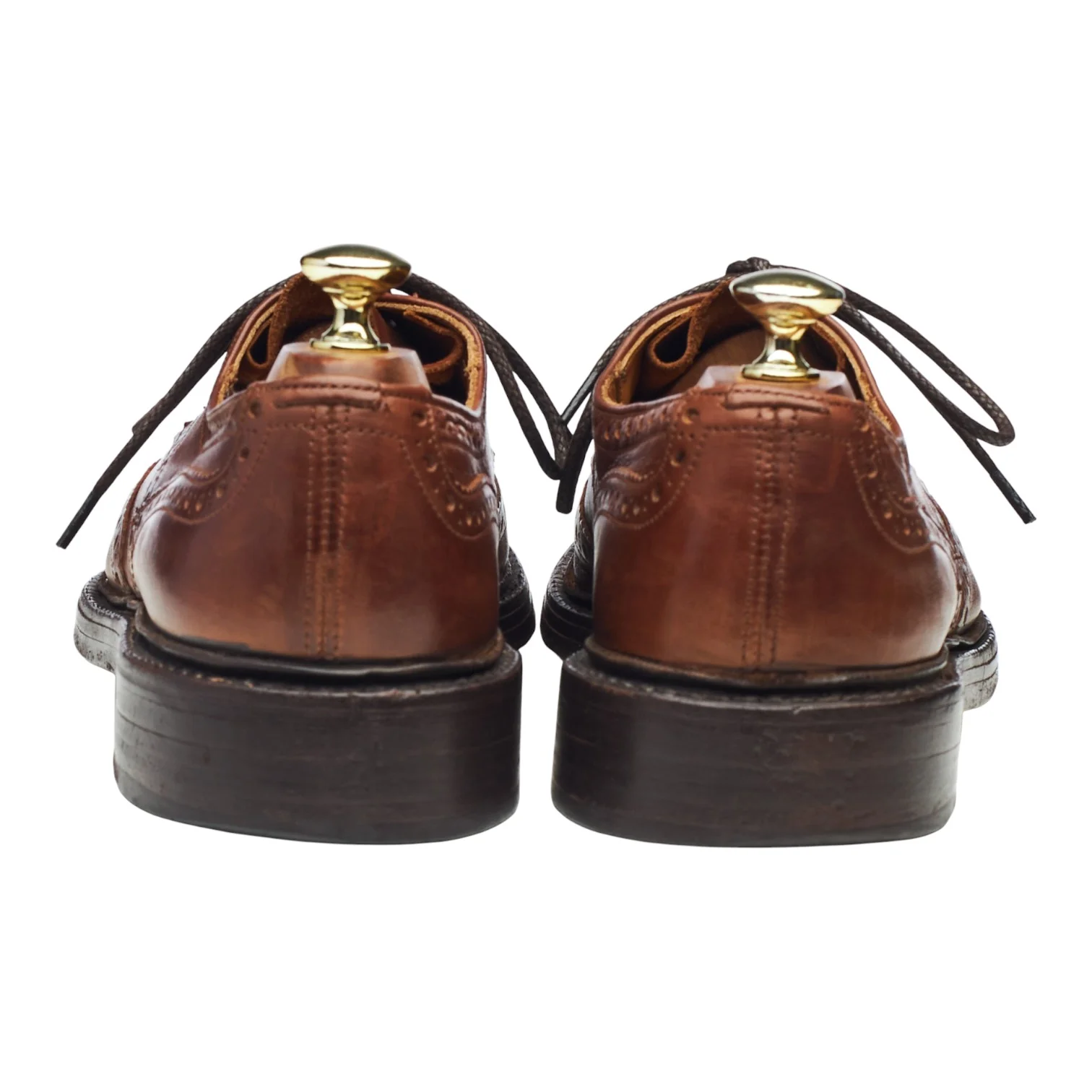 'Phillip' Brown Leather Derby Brogues UK 7 - Image 4