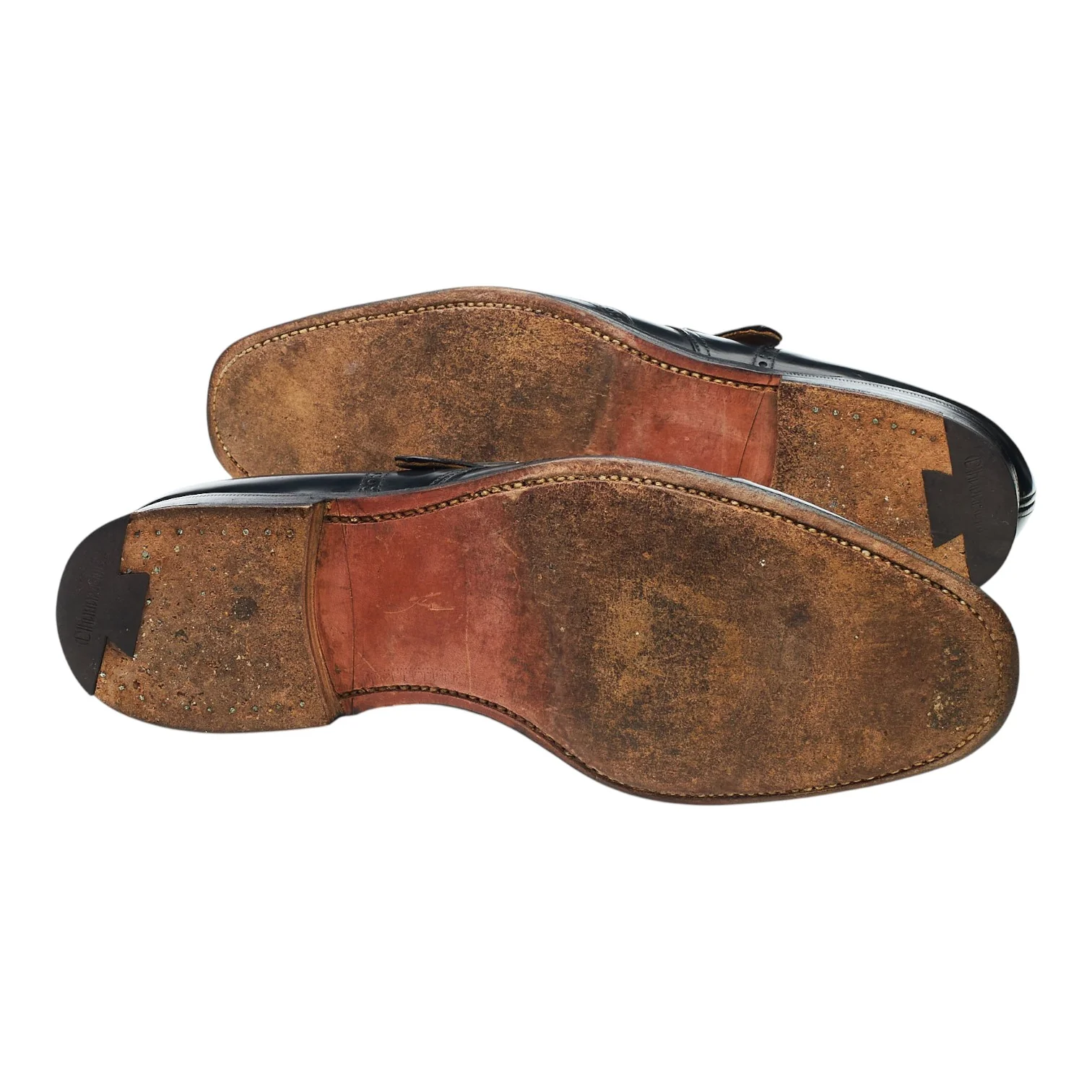'Piccadilly' Black Leather Brogue Monk Strap UK 10.5 F - Image 5