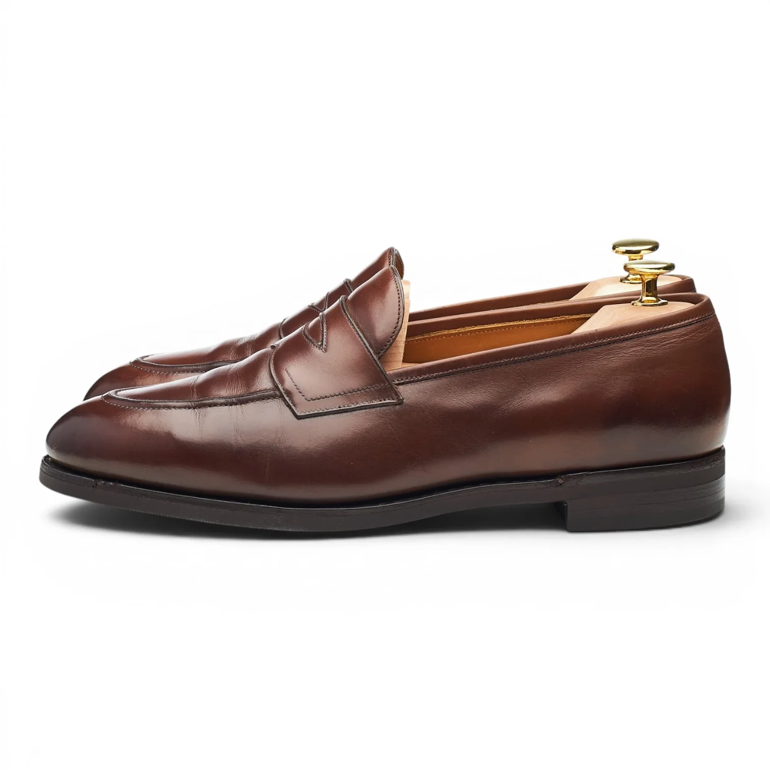 'Piccadilly' Dark Brown Leather Loafers UK 8.5 E - Image 3