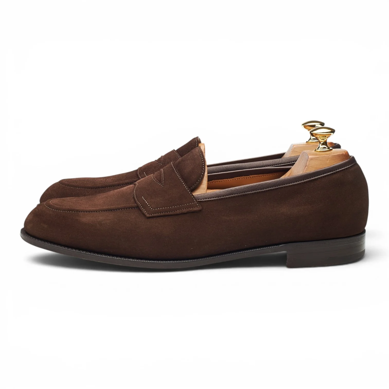'Piccadilly' Dark Brown Suede Loafers UK 10.5 E - Image 3