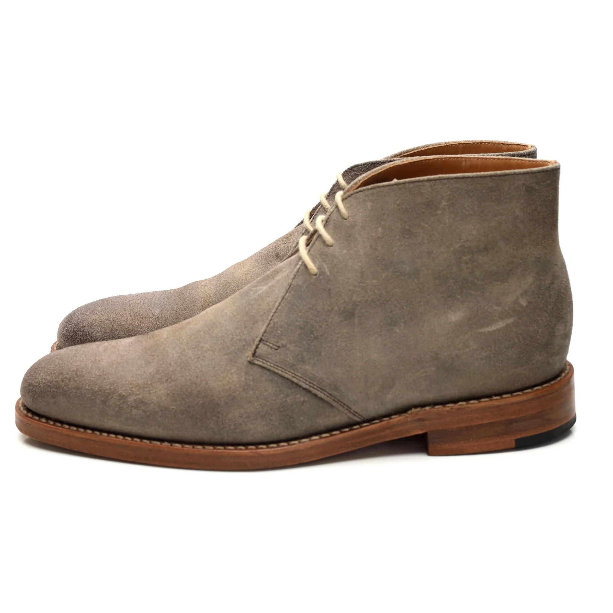 'Pimlico' Stone Suede Waxed Chukka Boots UK 7.5 F - Image 3