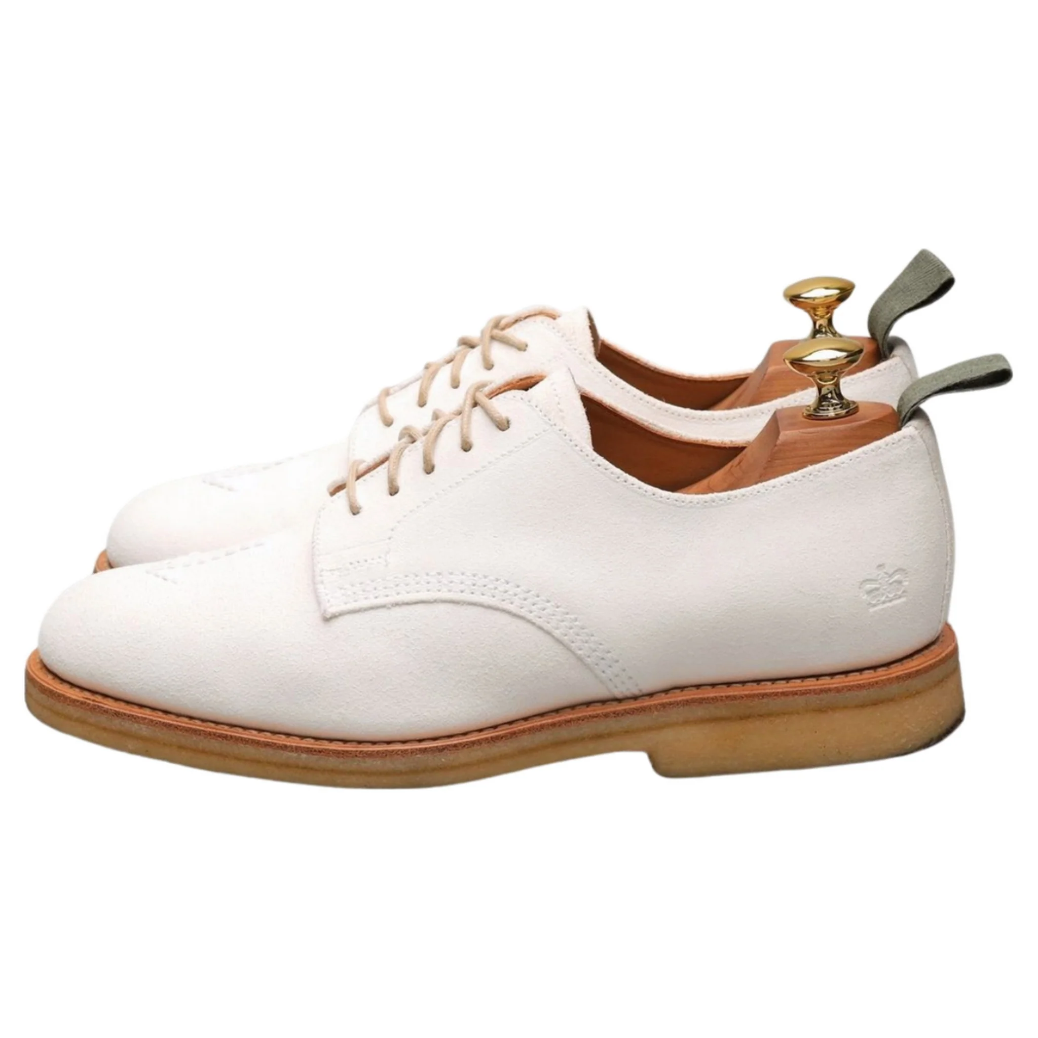 White Suede Derby UK 6 - Image 3