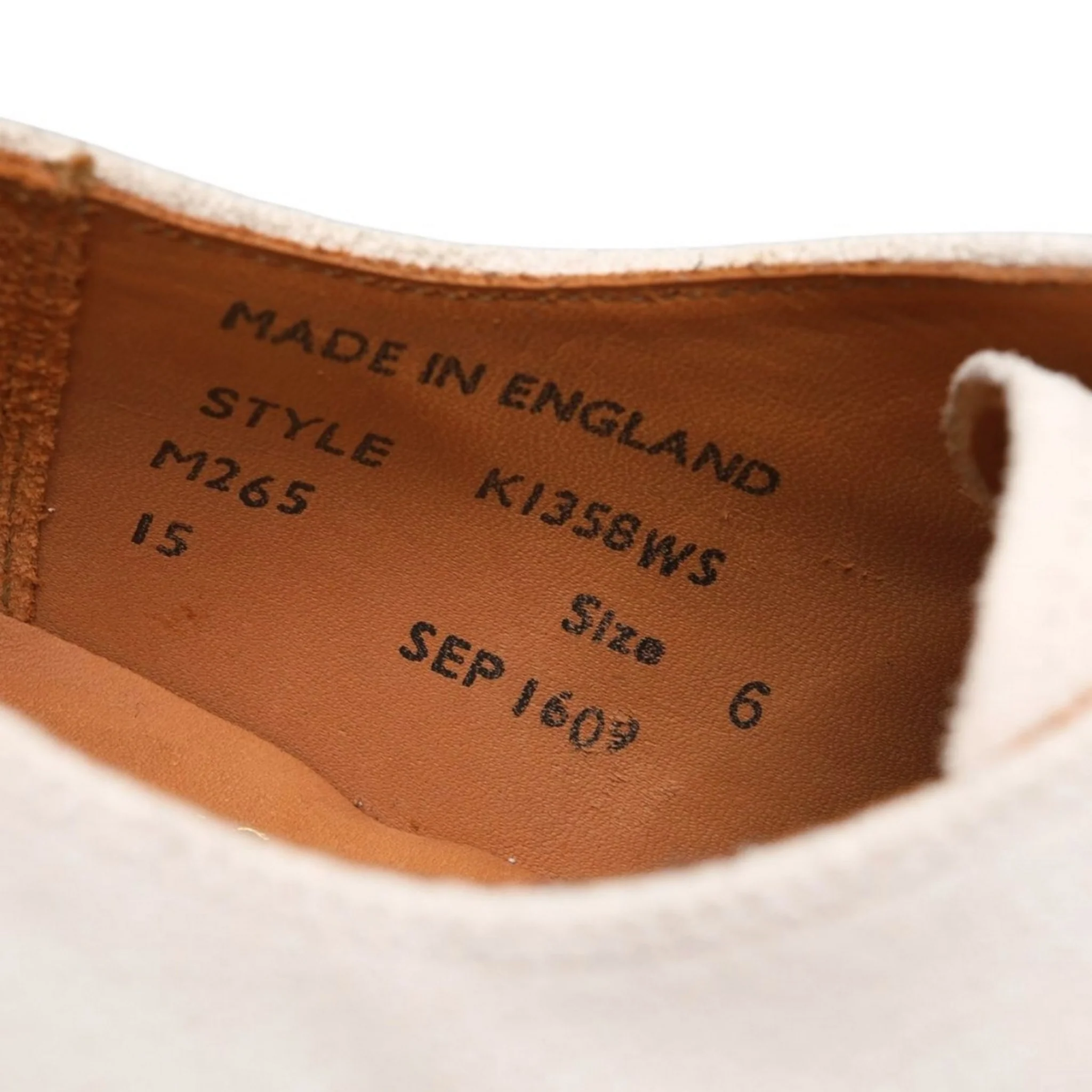 White Suede Derby UK 6 - Image 7