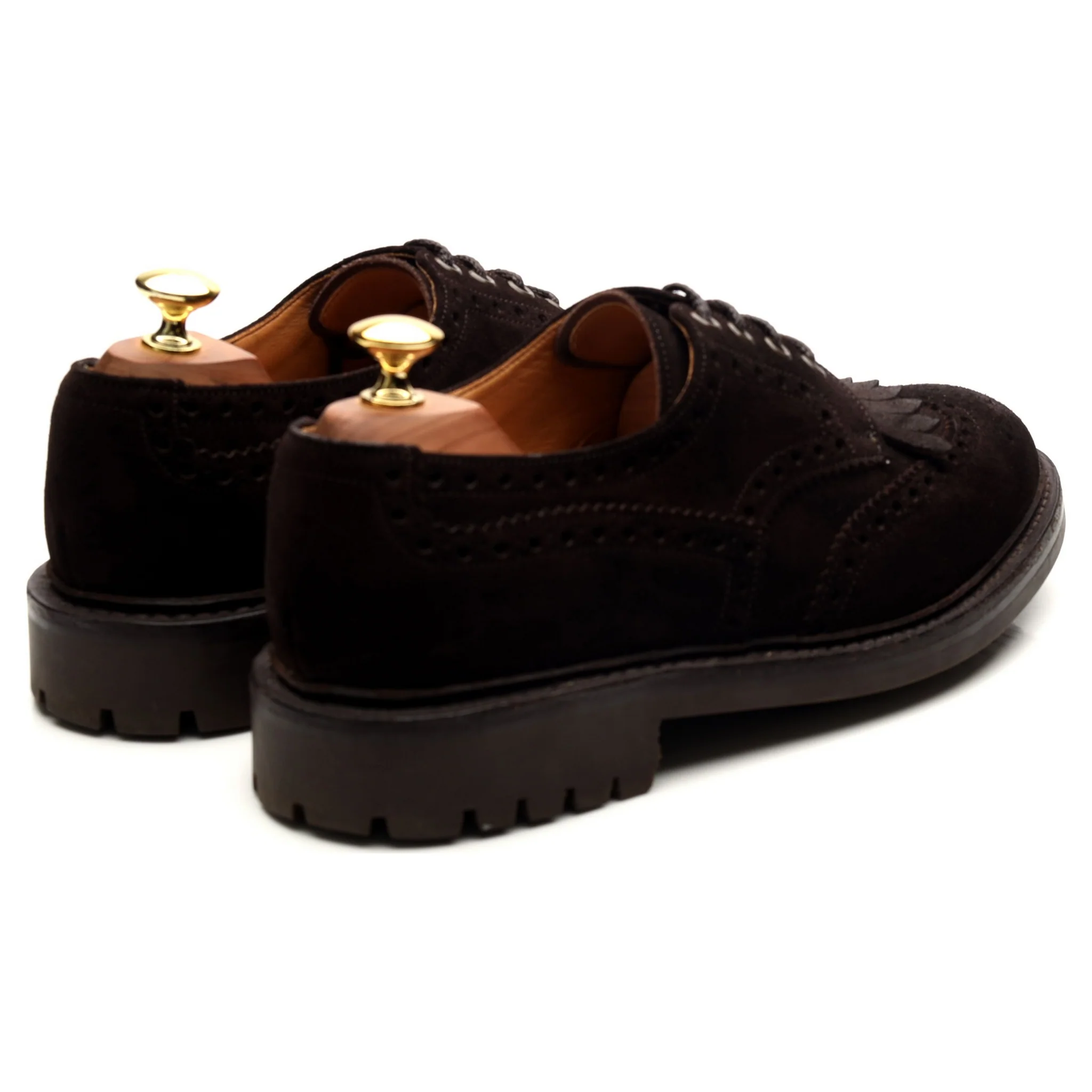 'Plowden' Dark Brown Suede Derby Brogues UK 8.5 G - Image 5