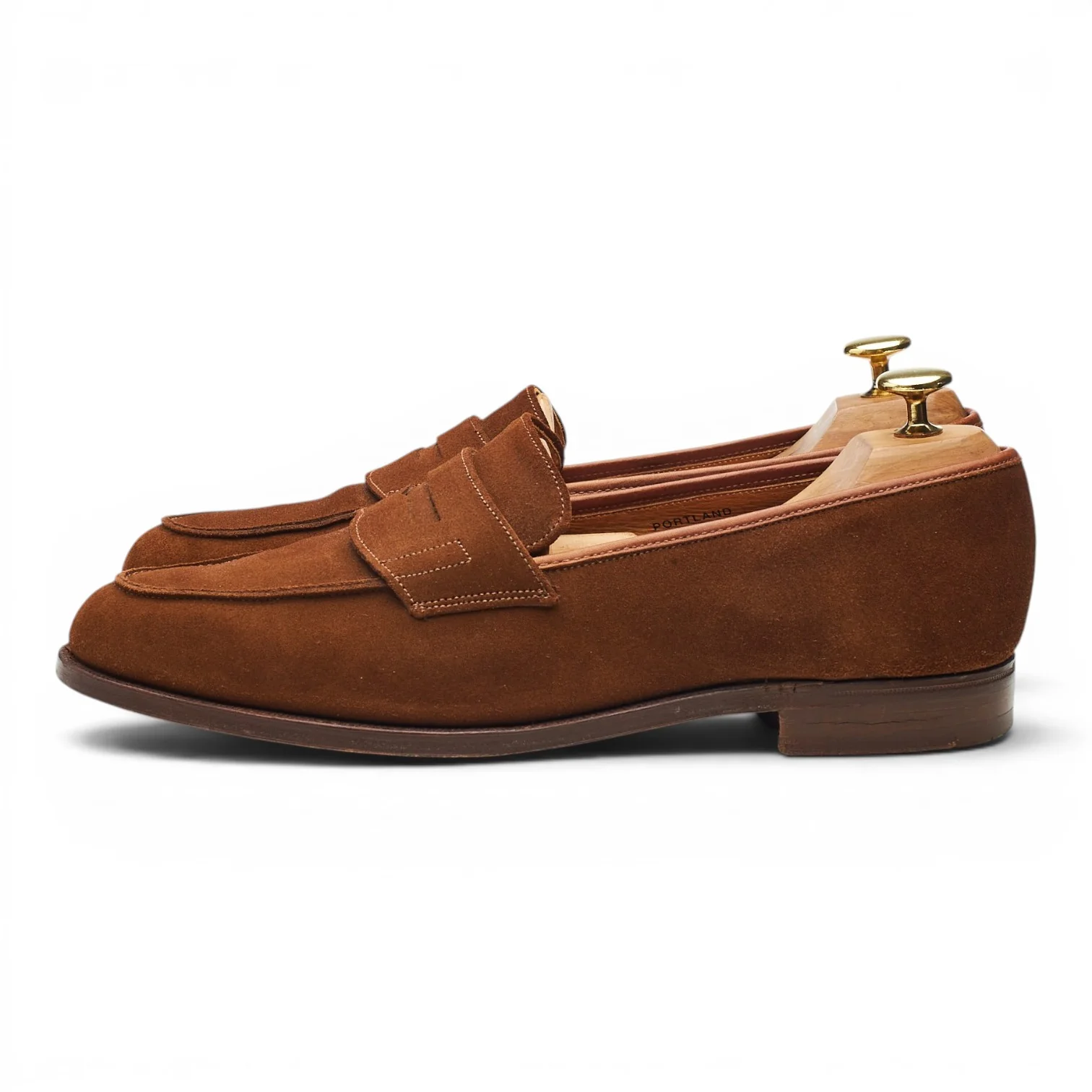 'Portland' Snuff Brown Suede Loafers UK 8.5 EX - Image 3