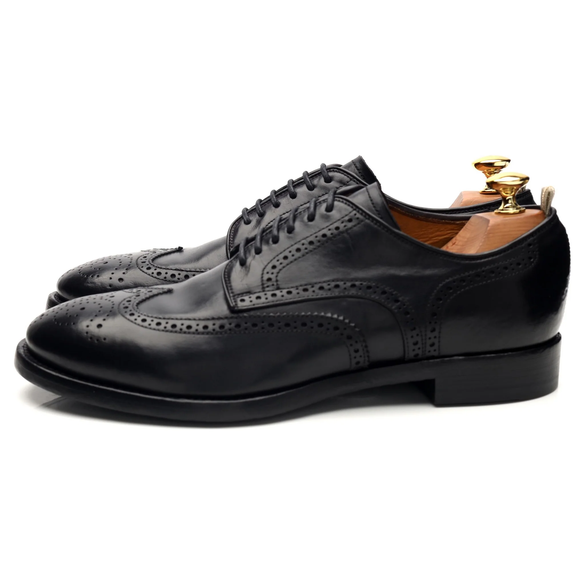 'Princeton 039' Black Leather Derby Brogues UK 6 EU 40 - Image 3
