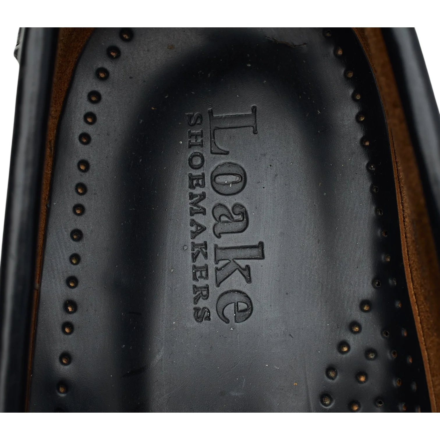'Princeton' Black Leather Unlined Loafers UK 9.5 - Image 6