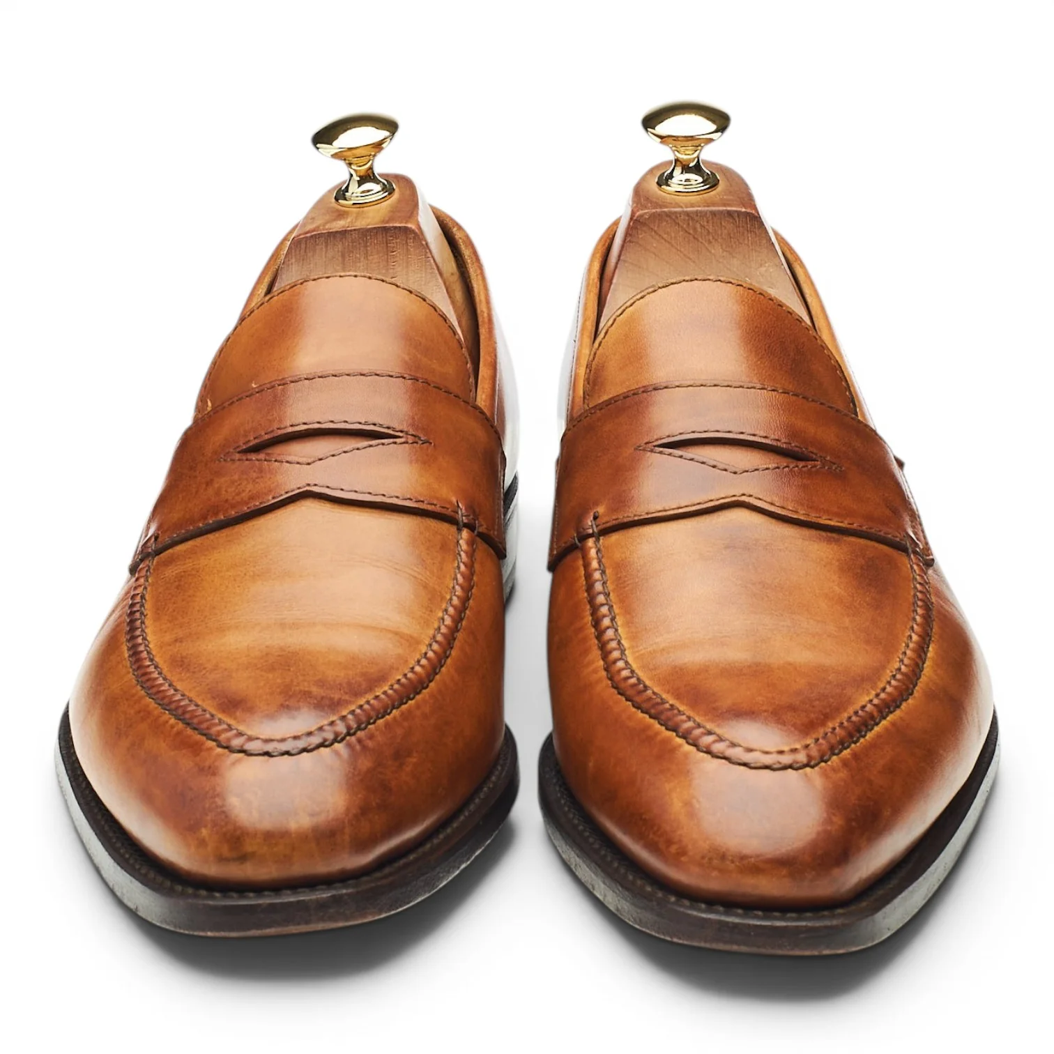 'Principe' Tan Brown Leather Loafers UK 10 EU 44 - Image 2