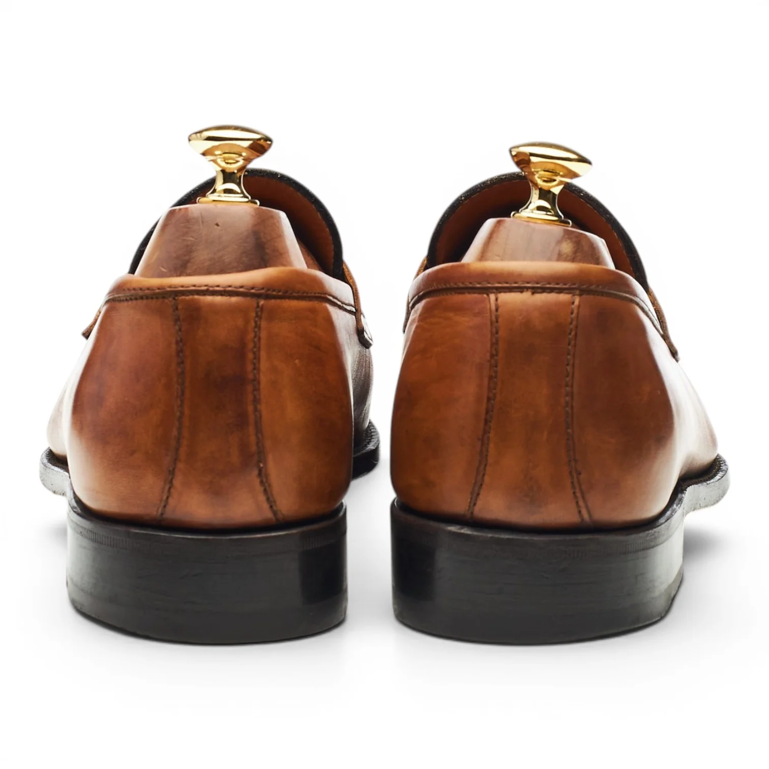 'Principe' Tan Brown Leather Loafers UK 10 EU 44 - Image 4