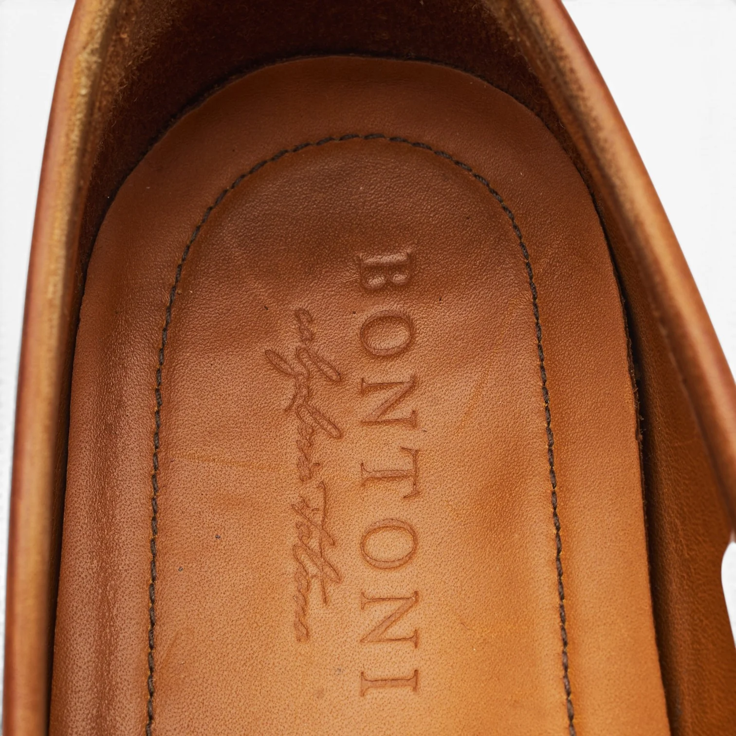 'Principe' Tan Brown Leather Loafers UK 10 EU 44 - Image 6