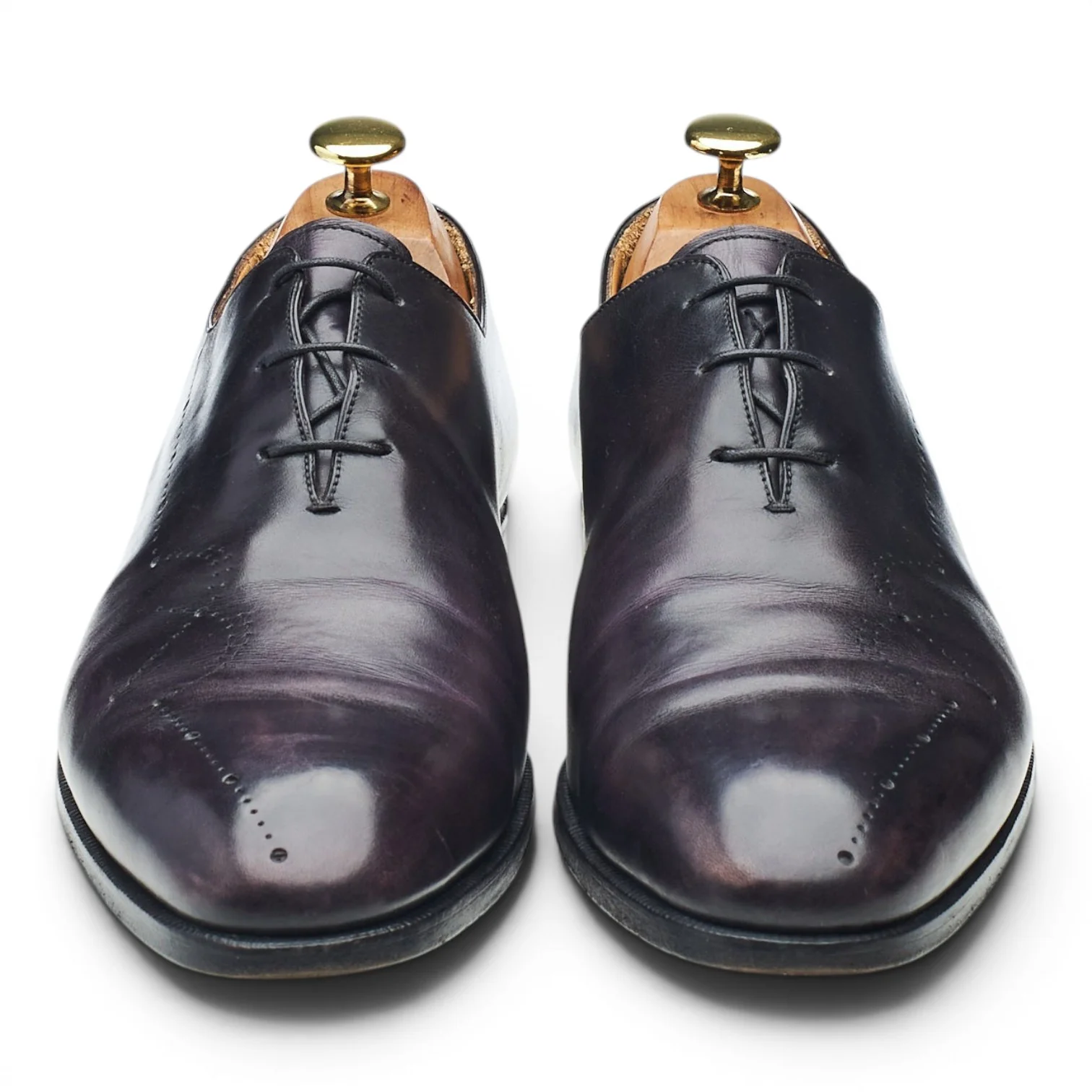 Purple Patina Leather Wholecut Oxford UK 8.5 - Image 2