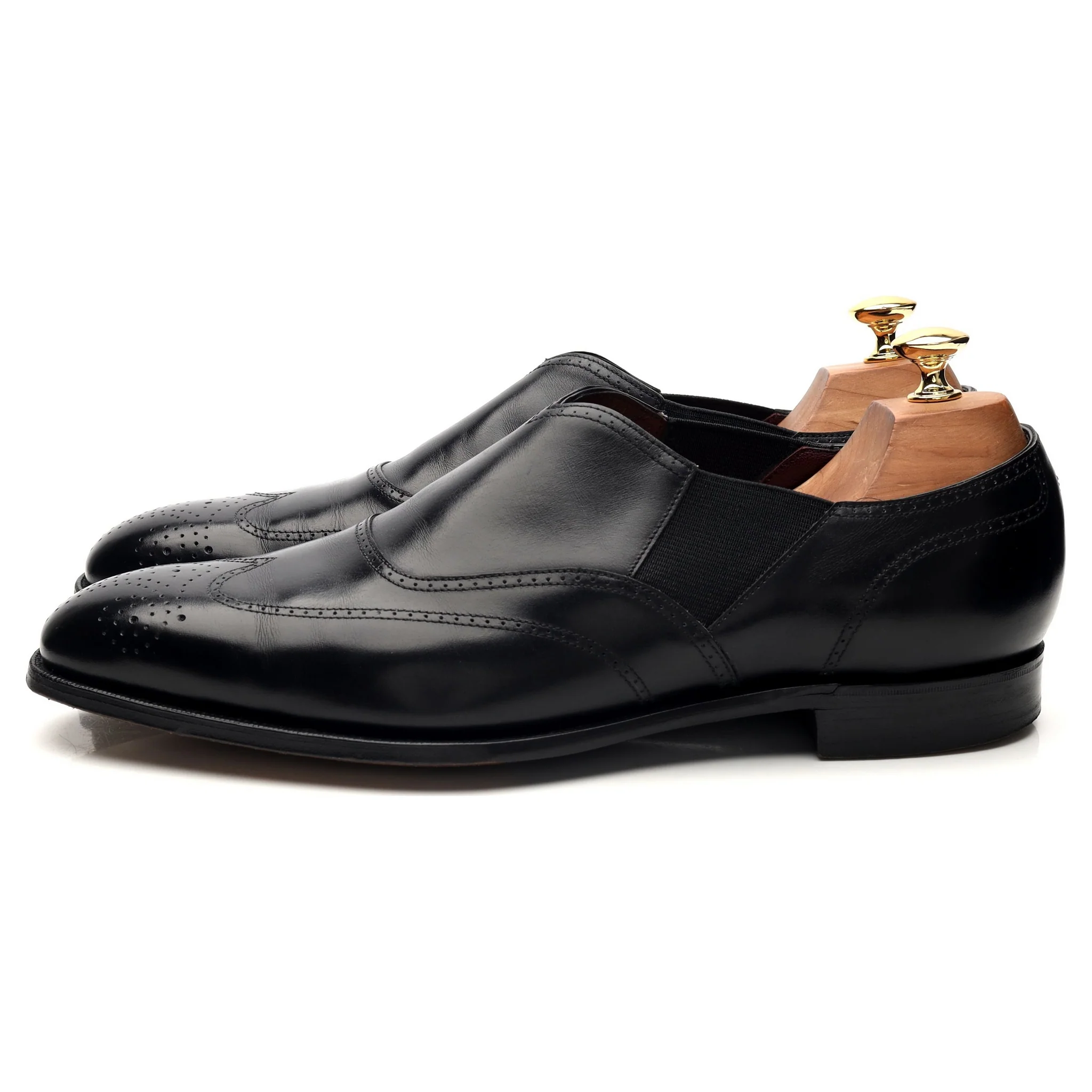 Ralph Lauren 'Lazyman' Black Leather Brogue UK 10 D - Image 3