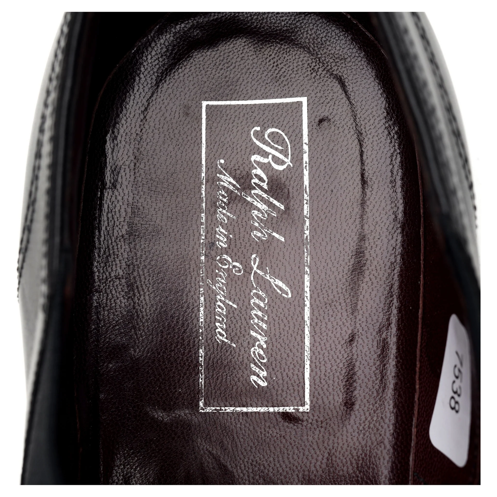 Ralph Lauren 'Lazyman' Black Leather Brogue UK 10 D - Image 6
