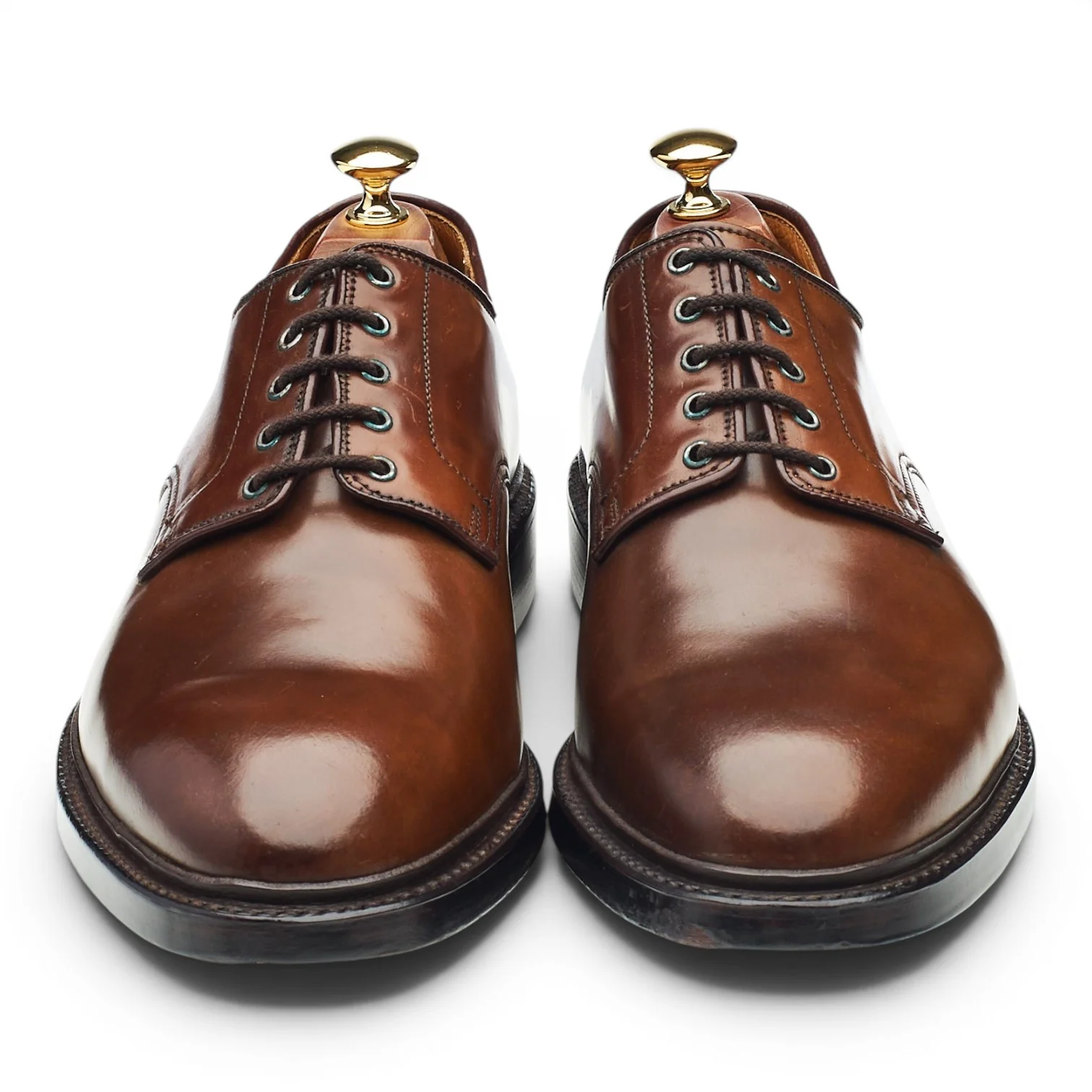 Ralph Lauren Marlow Brown Cordovan Leather Derby UK 8.5 US 9.5 EE - Image 2
