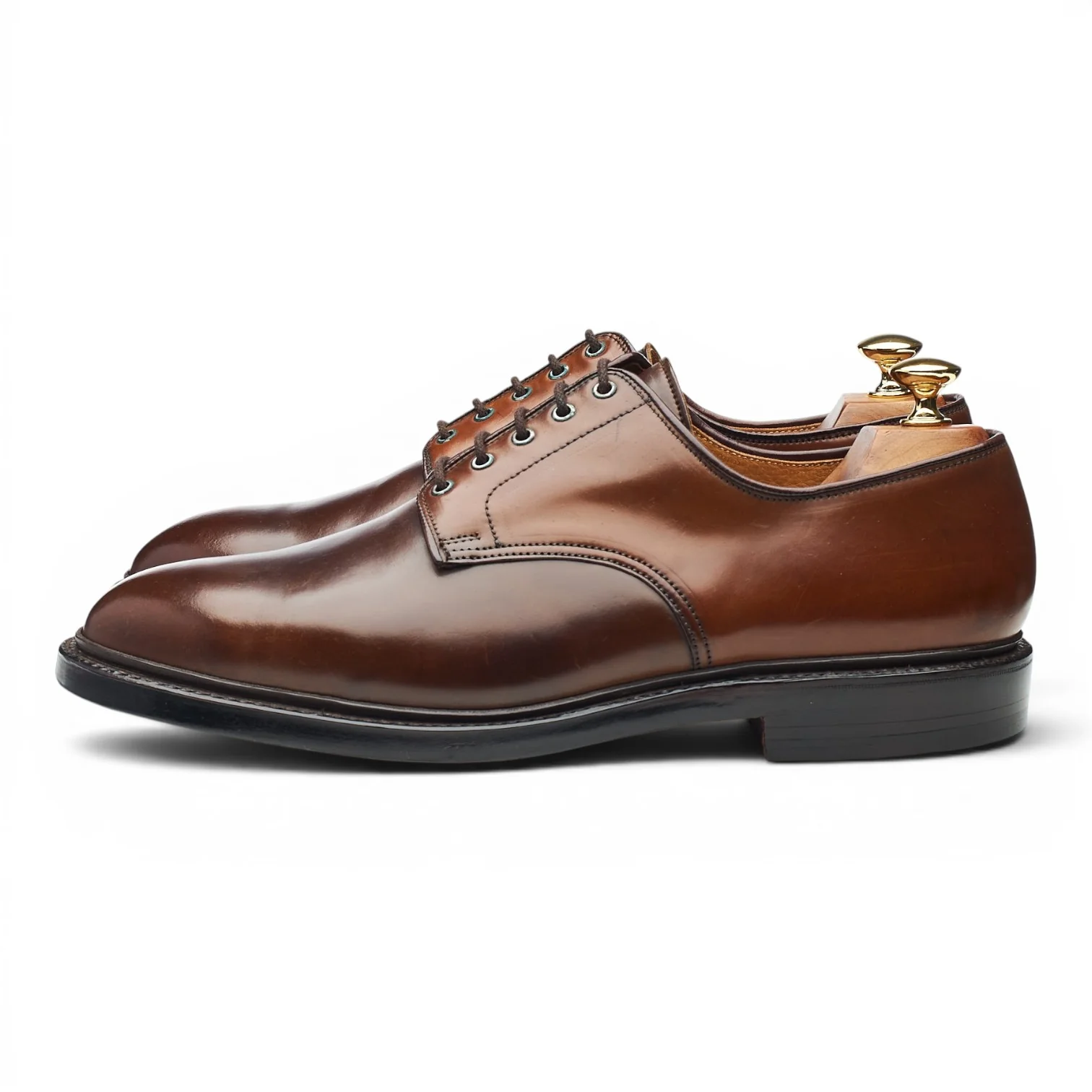 Ralph Lauren Marlow Brown Cordovan Leather Derby UK 8.5 US 9.5 EE - Image 3