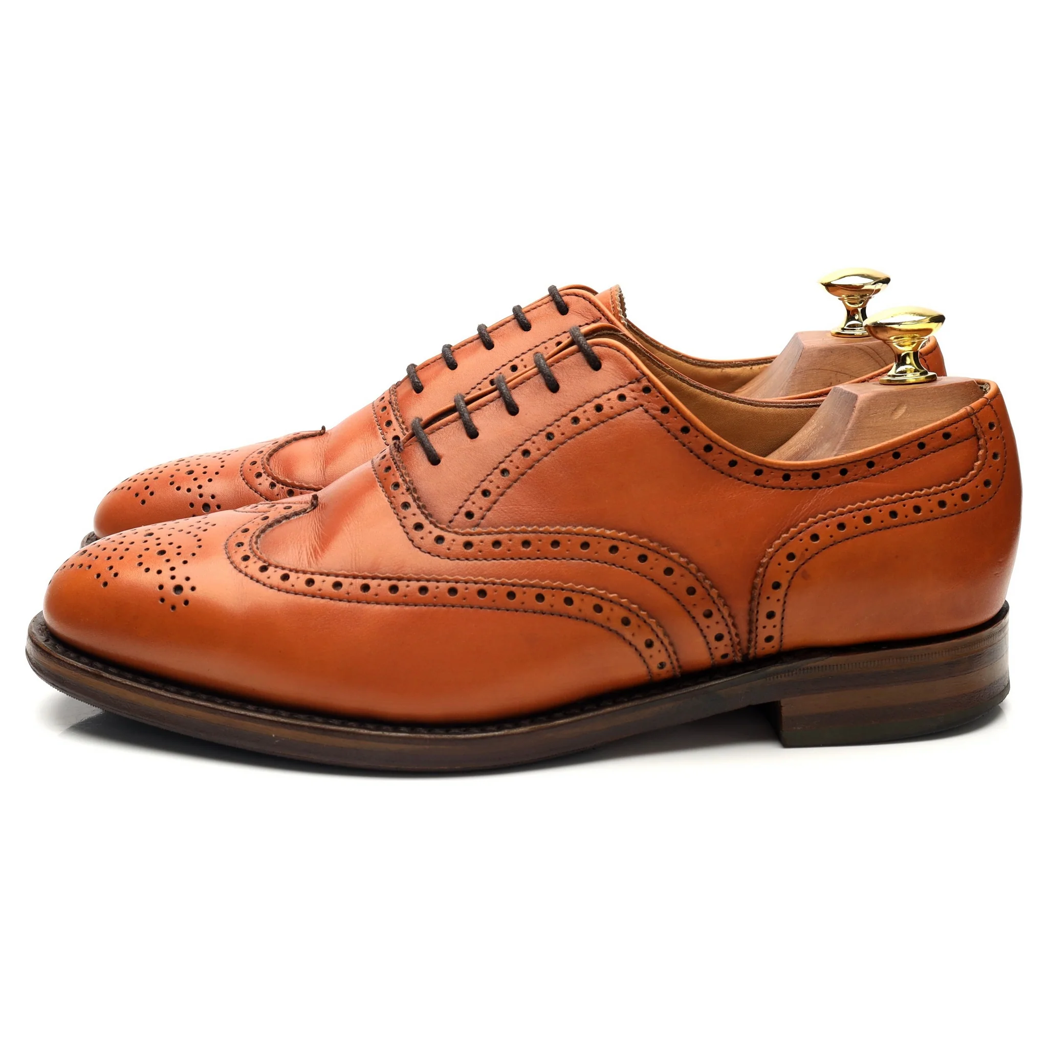 'Ramsey' Tan Brown Leather Oxford Brogues UK 8 FX - Image 3
