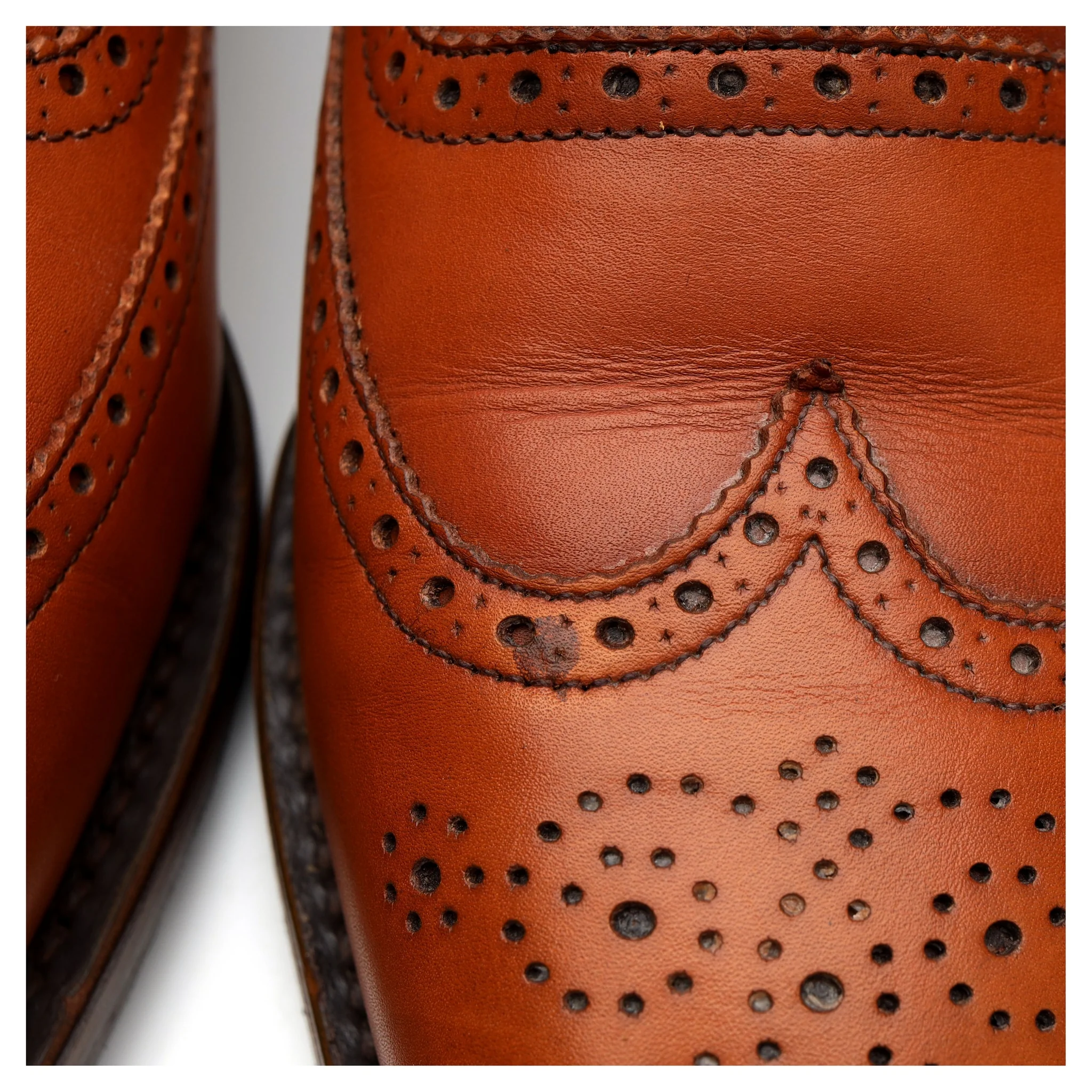 'Ramsey' Tan Brown Leather Oxford Brogues UK 8 FX - Image 4