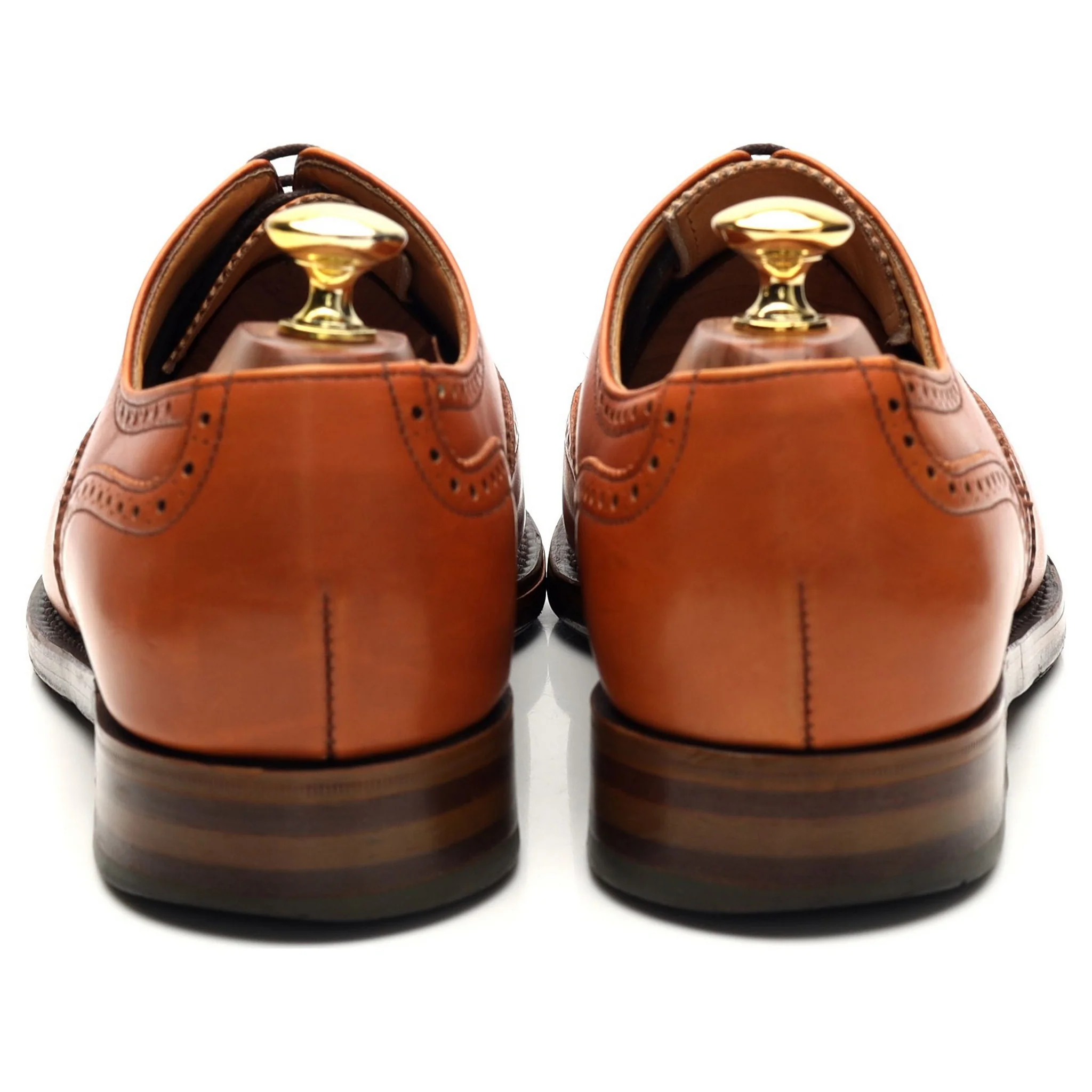 'Ramsey' Tan Brown Leather Oxford Brogues UK 8 FX - Image 5