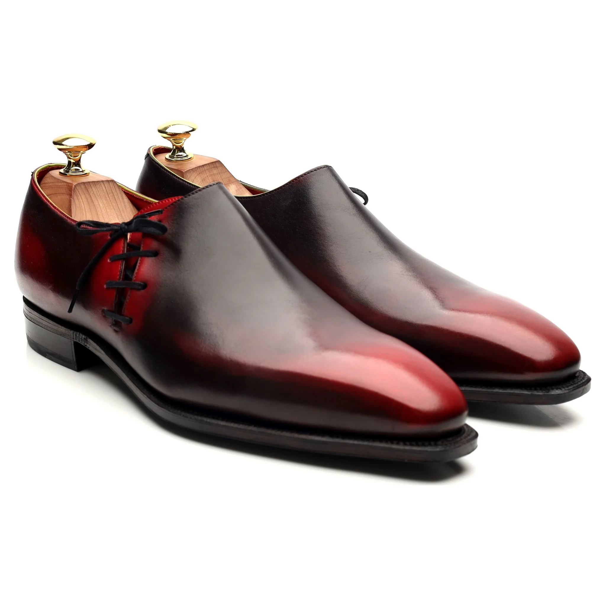 'Lateral Lace' Black Red Leather Oxford UK 8.5 E - Image 7