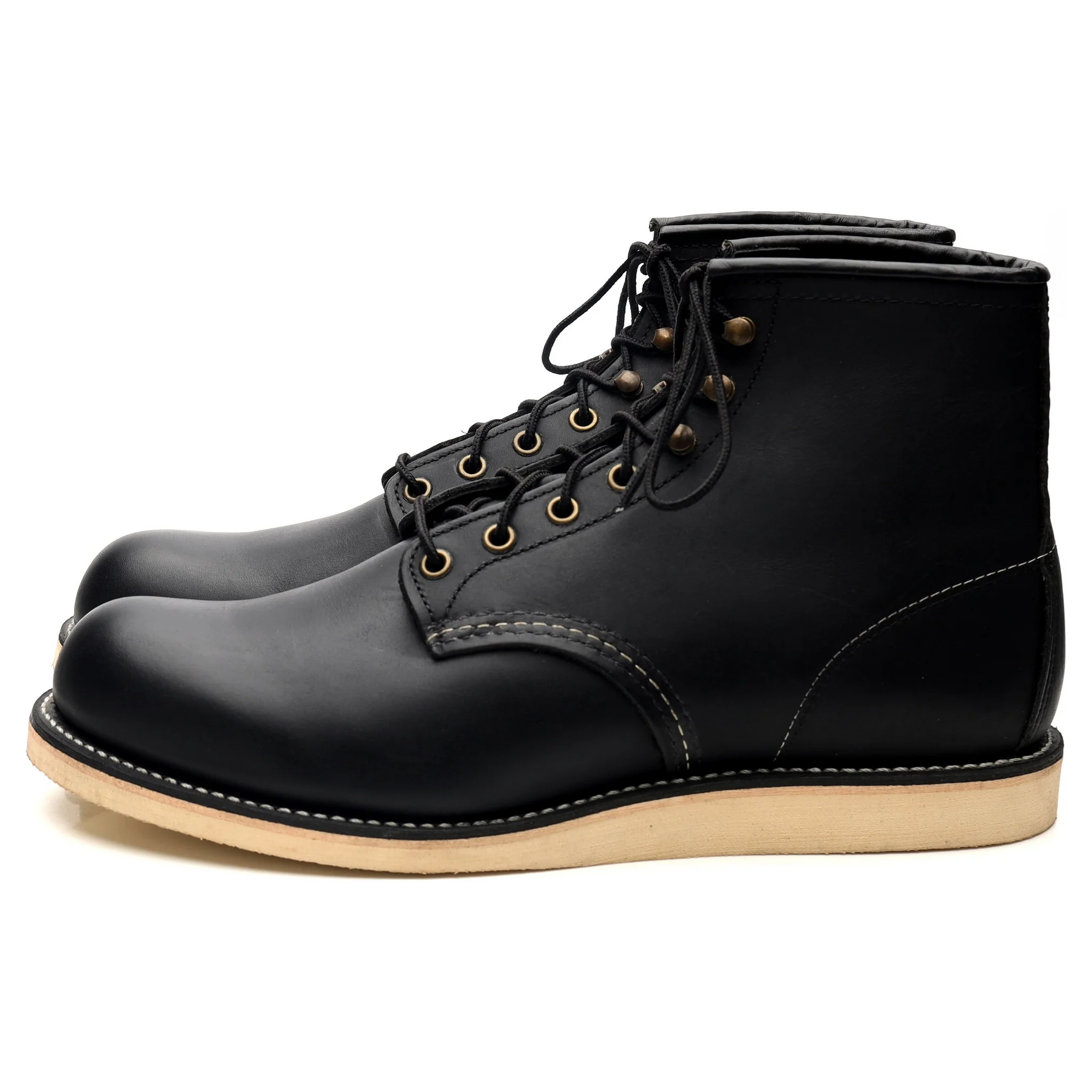 '2951' Black Leather Rover Boots UK 9.5 US 10.5 - Image 2