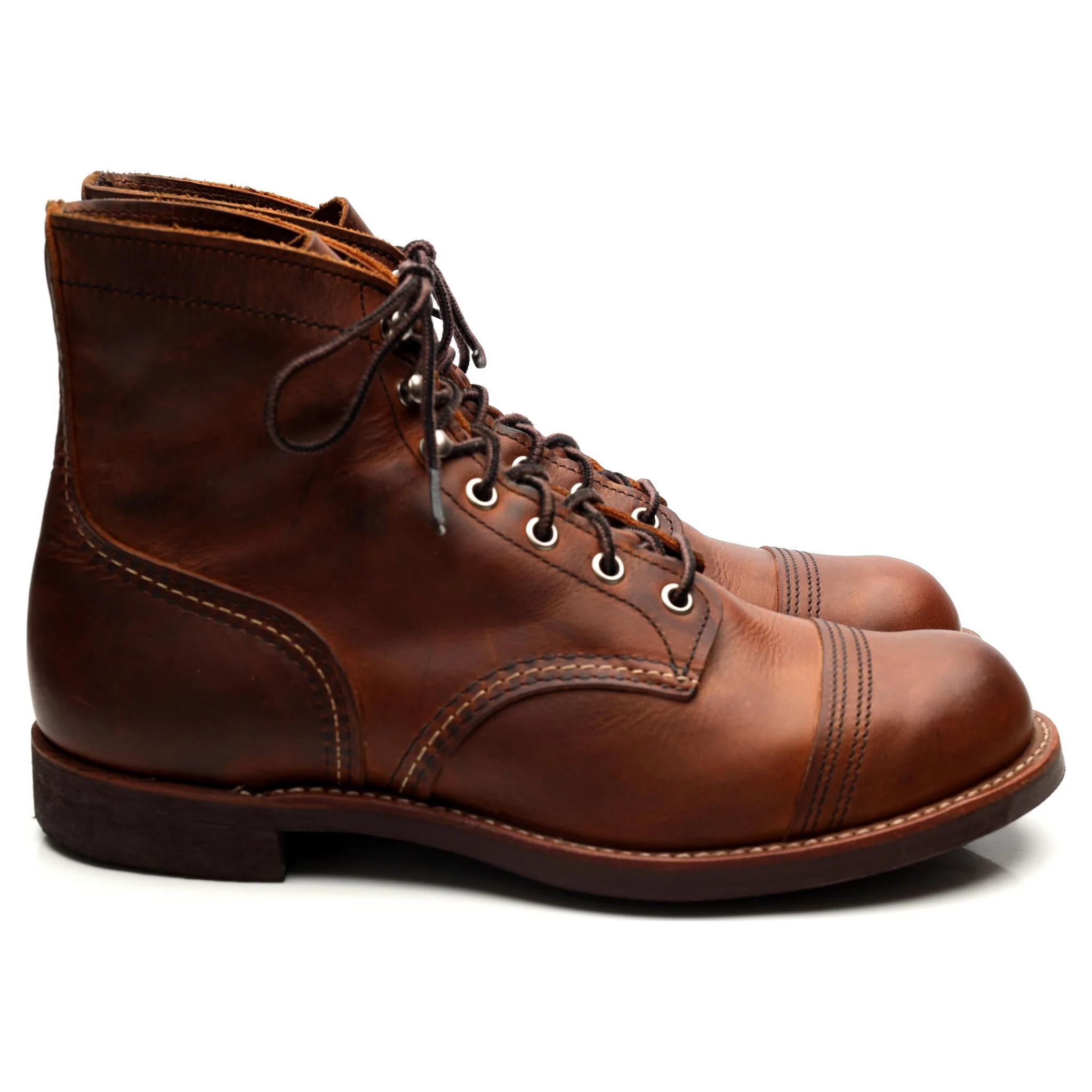 '8085' Brown Leather Iron Ranger Boots UK 8 US 9 - Image 6