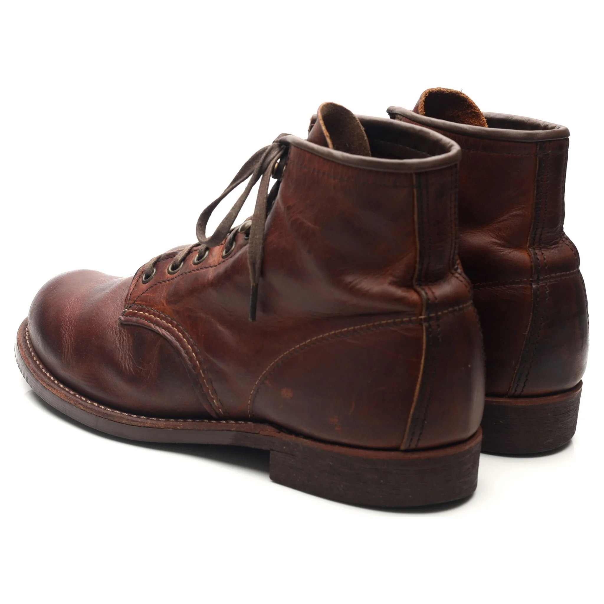 '3343' Brown Leather Blacksmith Boots UK 8 US 9 - Image 3