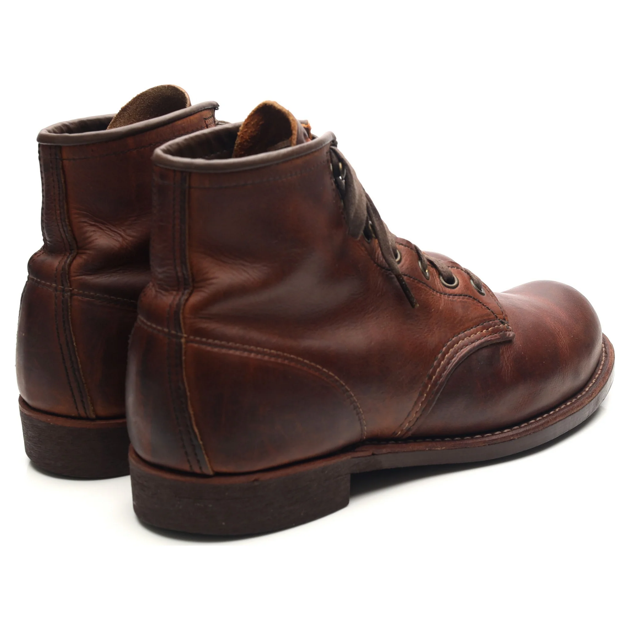 '3343' Brown Leather Blacksmith Boots UK 8 US 9 - Image 5