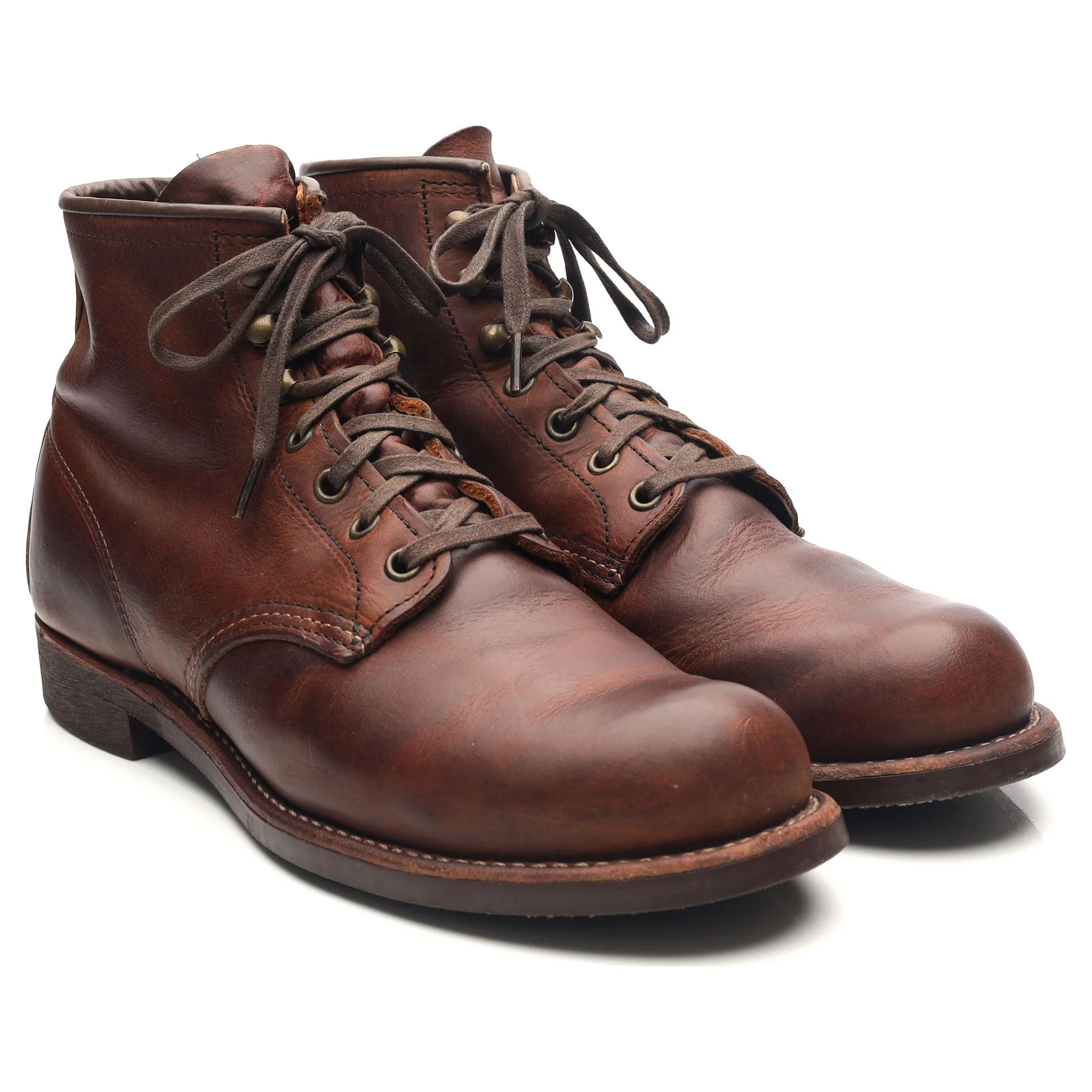 '3343' Brown Leather Blacksmith Boots UK 8 US 9 - Image 7