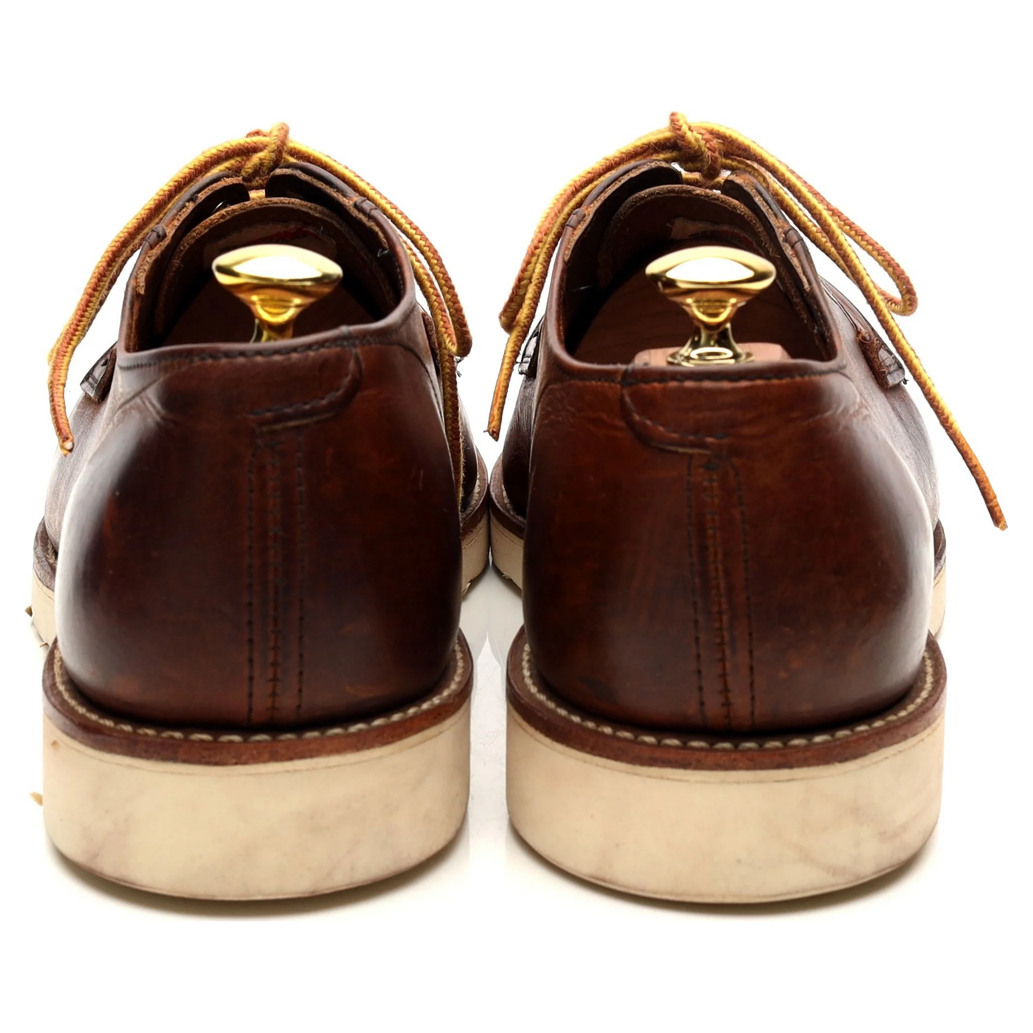 '3118 Postman Oxford' Brown Leather Derby Shoes UK 8 US 9 - Image 4