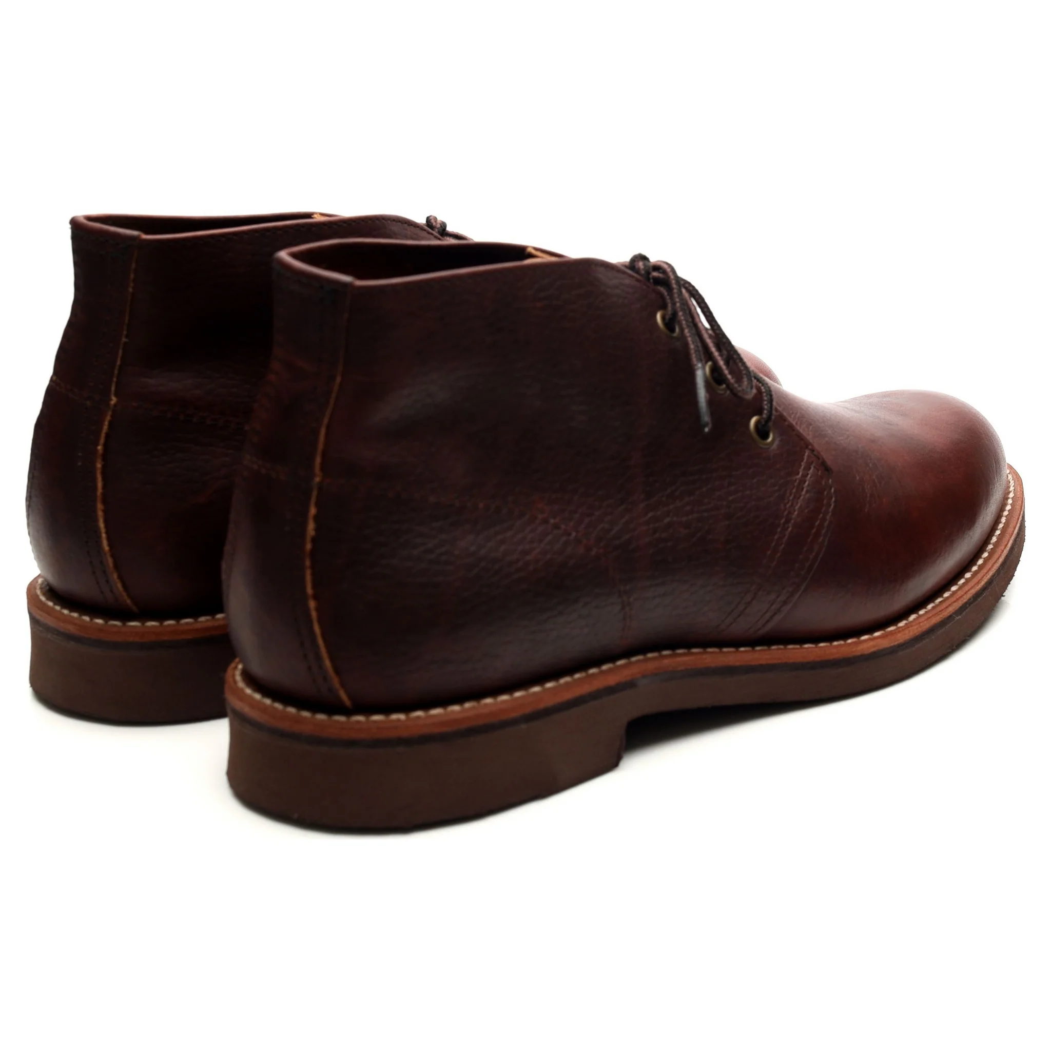 '9215' Brown Leather Chukka Boots UK 9 US 10 - Image 5