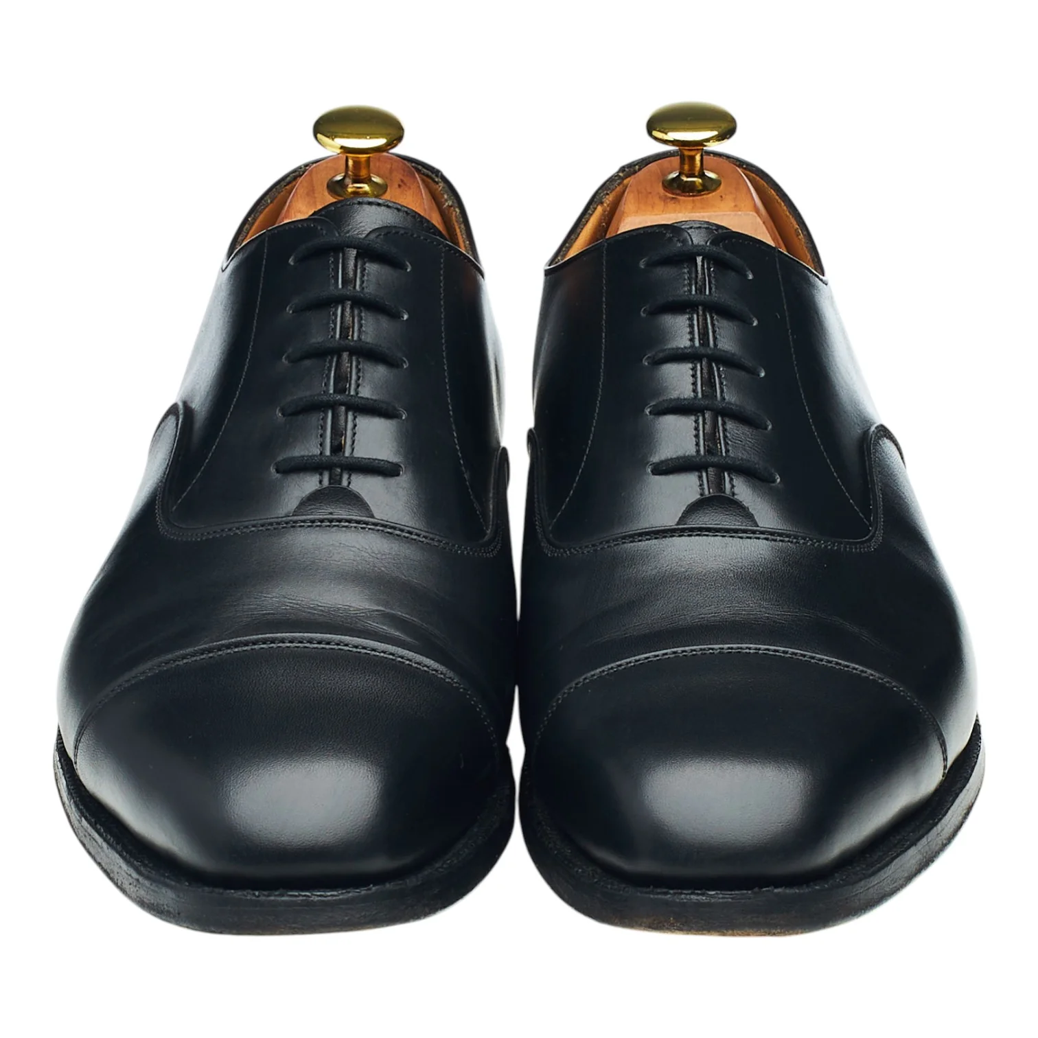 'Regent' Black Leather Oxford UK 8.5 - Image 2