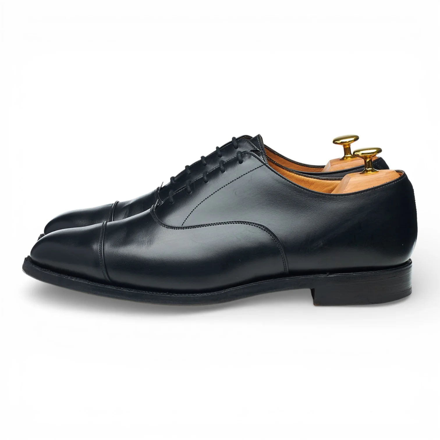 'Regent' Black Leather Oxford UK 8.5 - Image 3